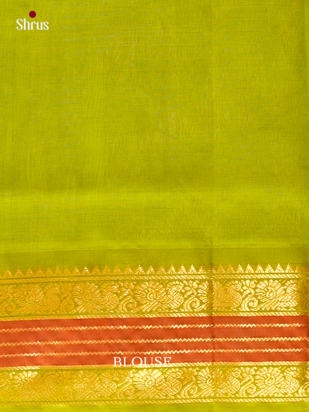 Royal Blue Silk Cotton Saree with Peacock Buttas | Olive Green Contrast Border