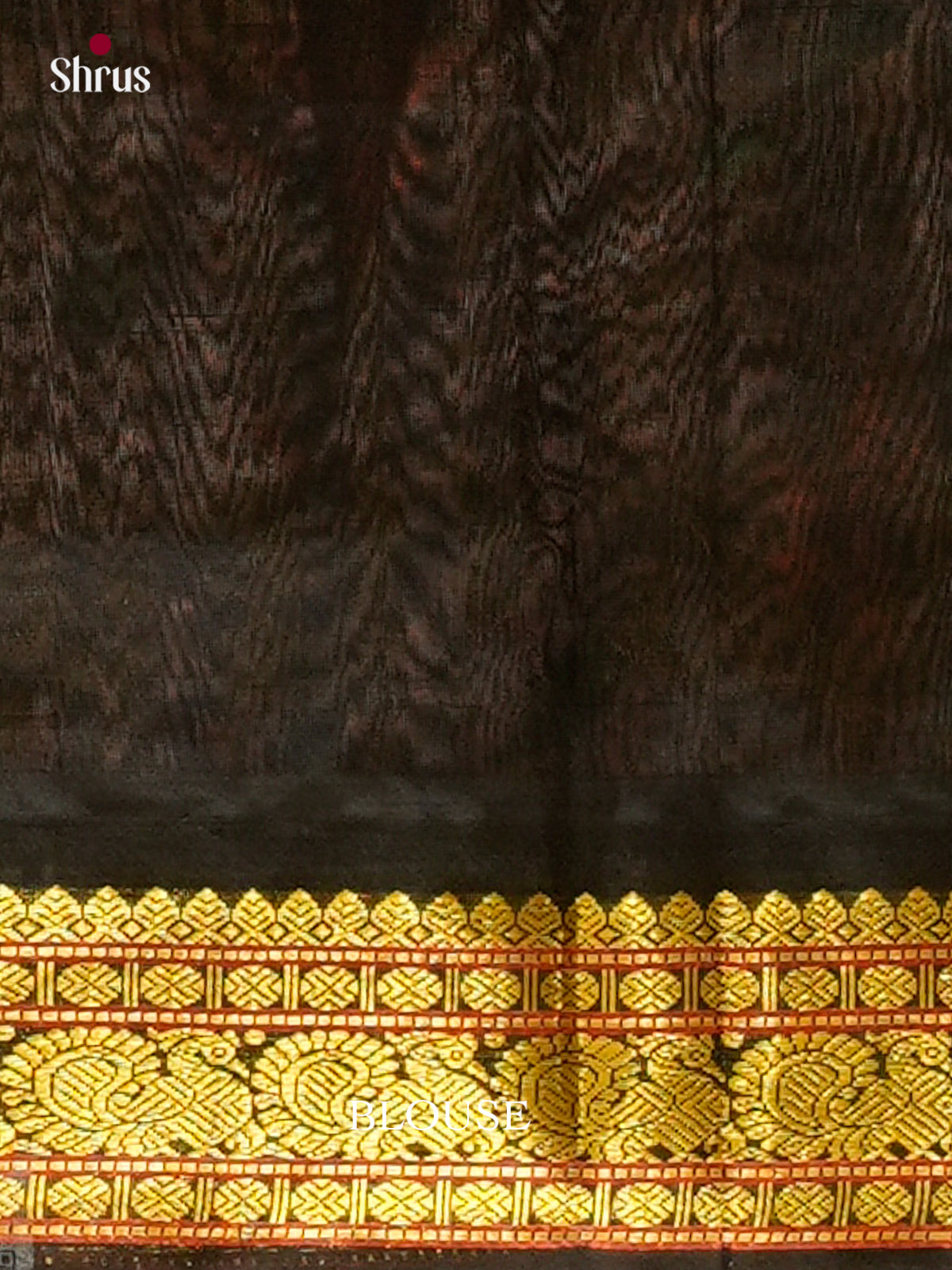 Peach Silk Cotton Saree with Checks | Brown Contrast Border