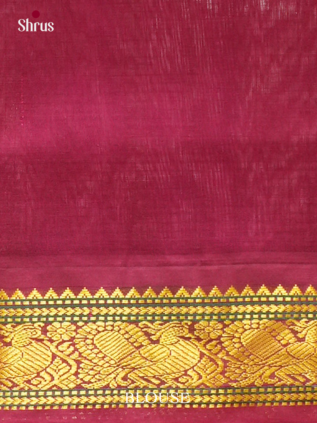 Baby Pink Silk Cotton Saree with Checks | Magenta Contrast Border