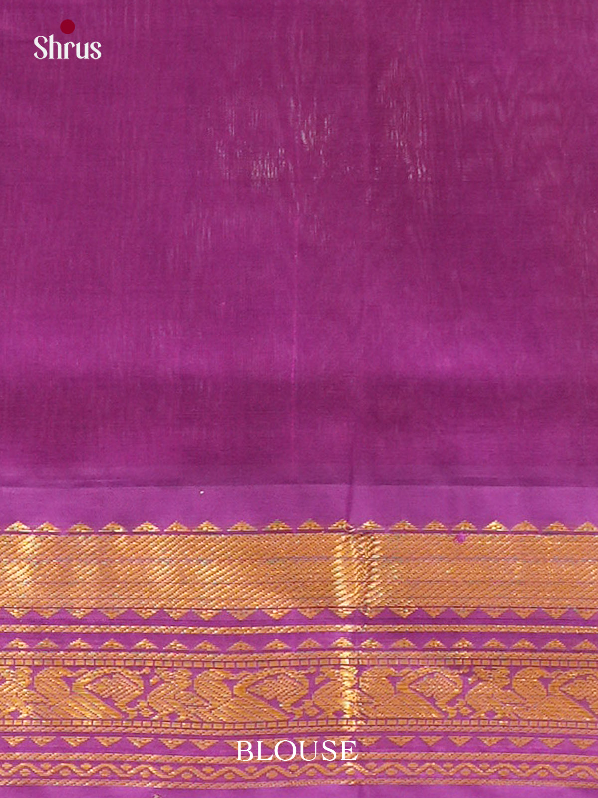 Sandal Silk Cotton Saree with Checks with Buttas and Peacock Buttas | Purple Contrast Border