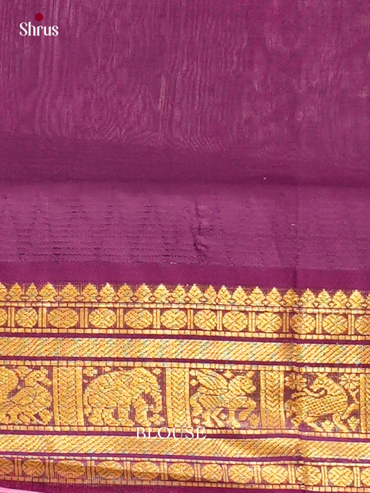 Off-White Silk Cotton Saree with Checks with Buttas and Floral Buttas | Purple Contrast Border
