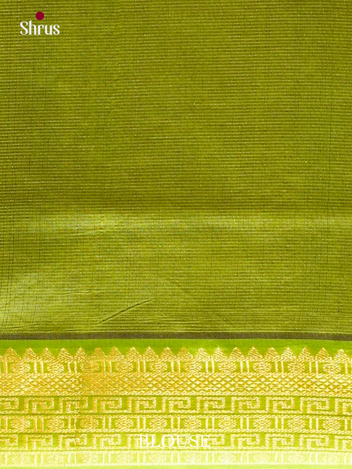 Dark Green Halfpure Silk Cotton Saree with Lines and Vaira Oosi | Olive Green Contrast Border