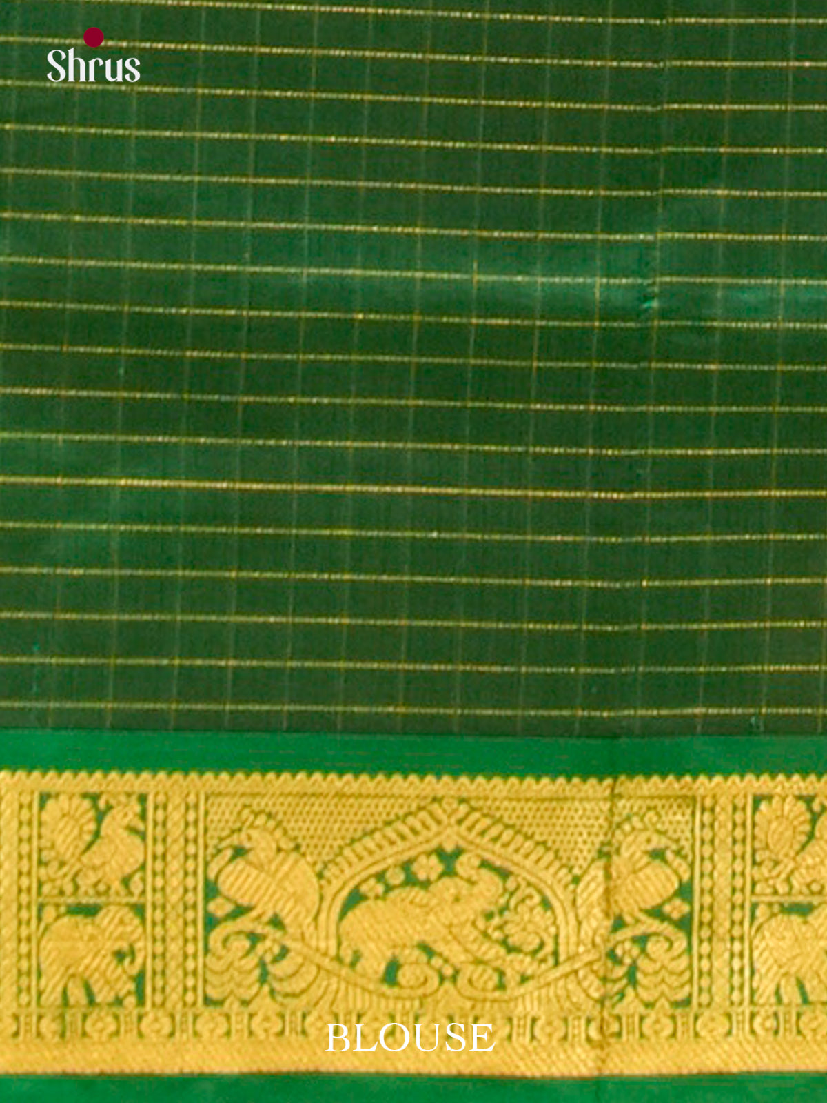 Violet Halfpure Silk Cotton Saree with Checks | Dark Green Contrast Border