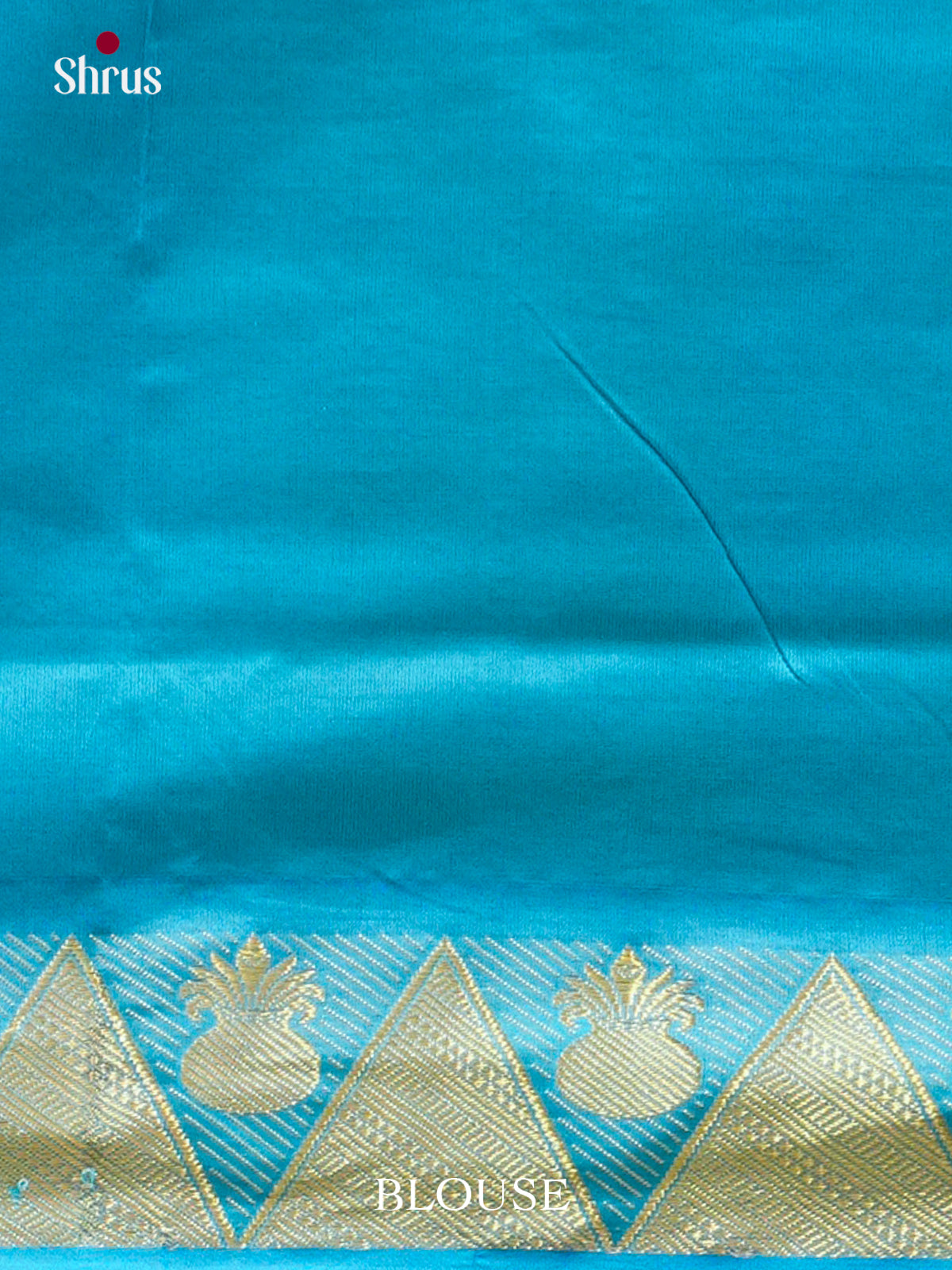 Sky Blue Halfpure Silk Cotton Saree with Leaf Buttas | Silver Grey Contrast Border