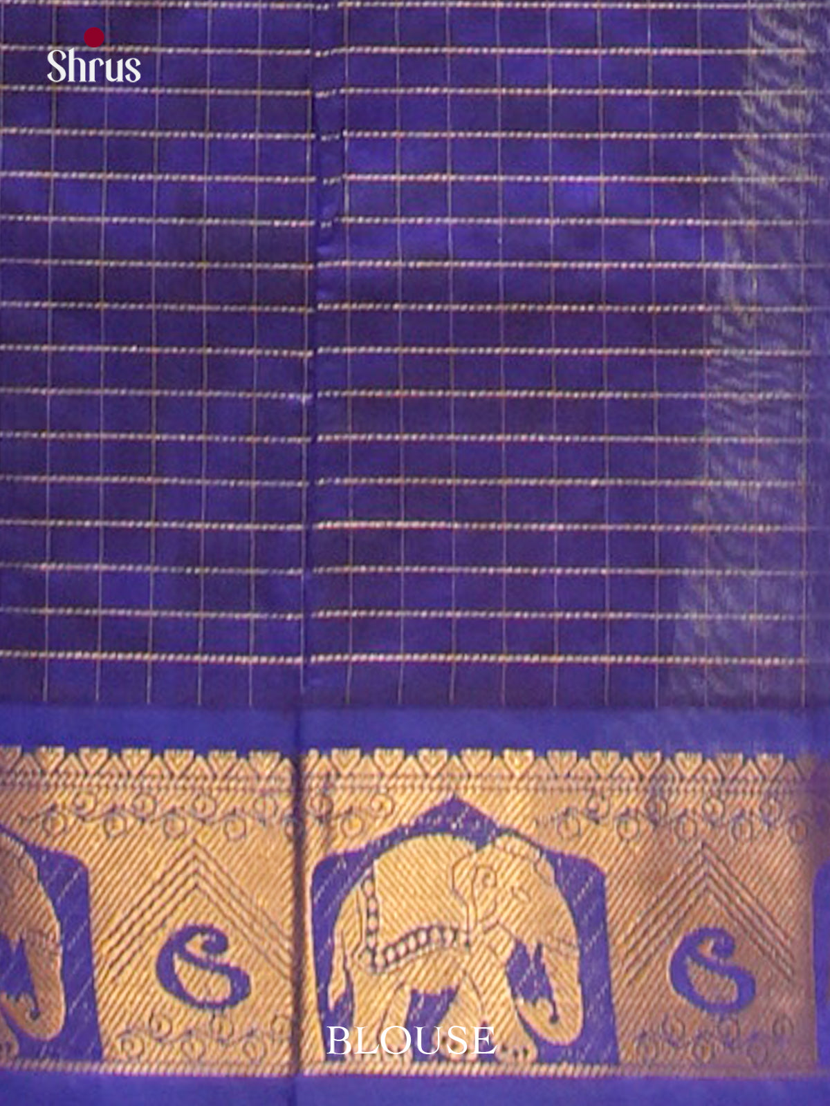 Green Halfpure Silk Cotton Saree with Round Zari Buttas | Blue Contrast Border