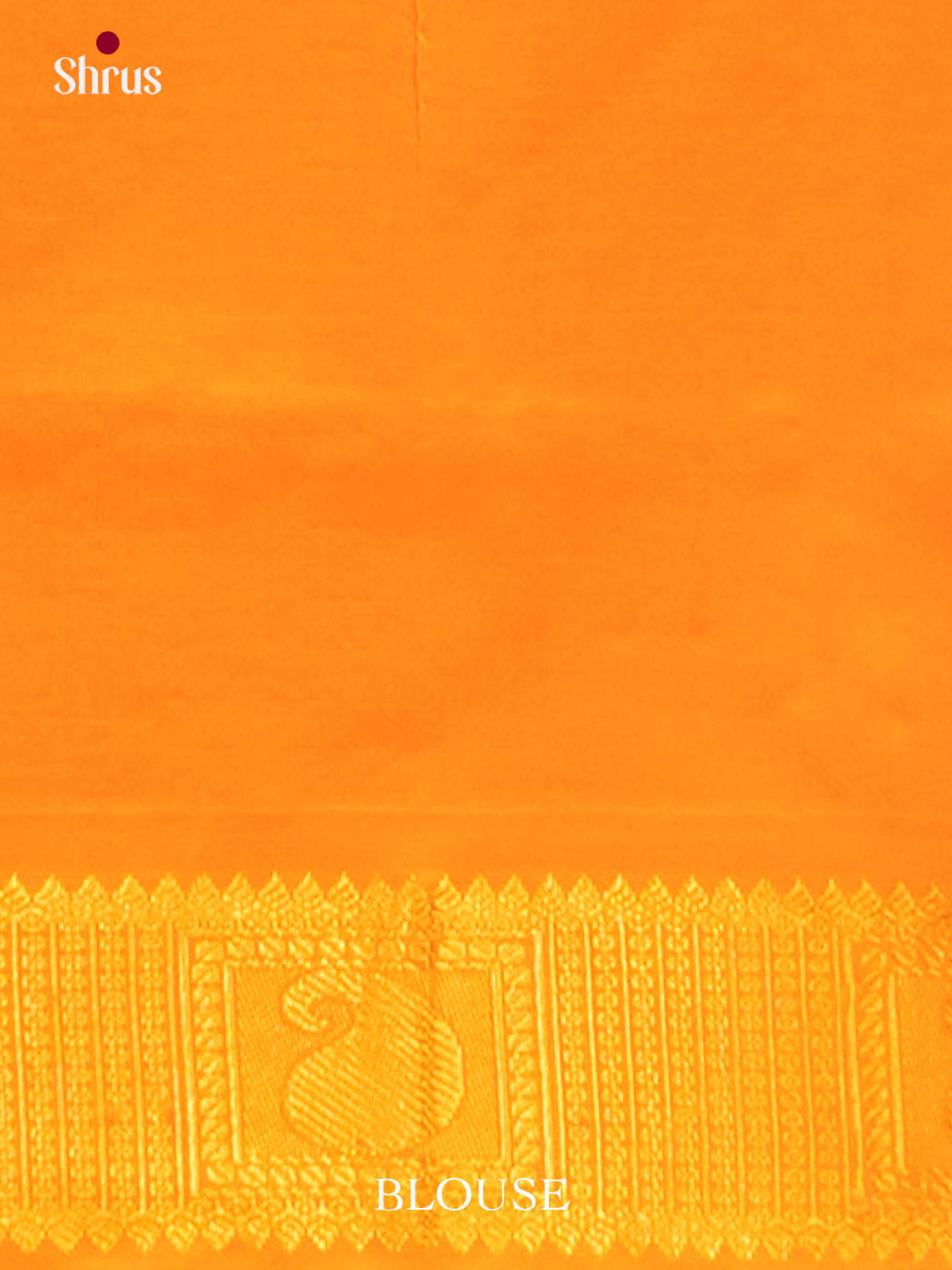 Green Halfpure Silk Cotton Saree with Mango / Paisley Buttas | Orange Contrast Border - Shop on Shrus.com