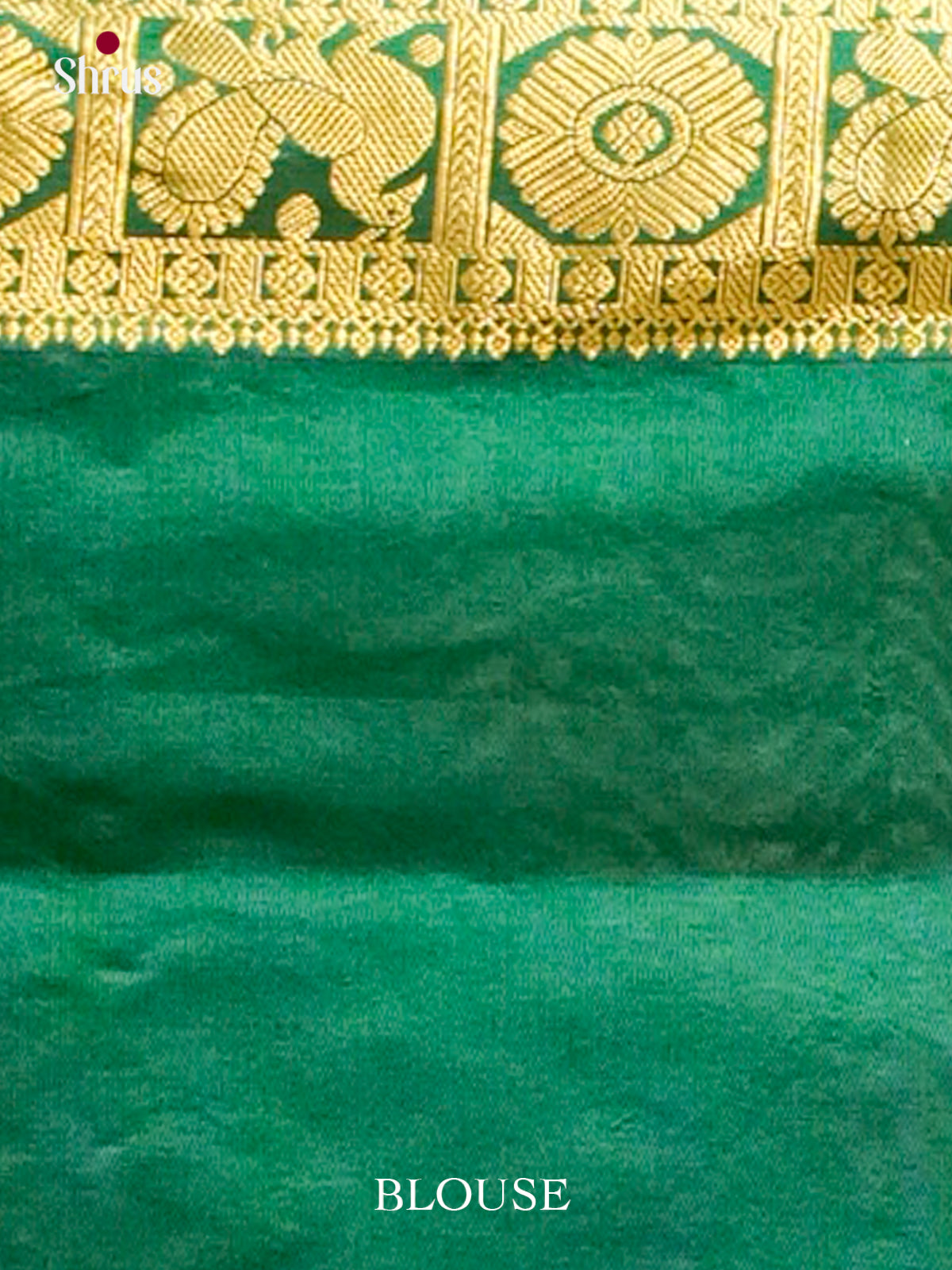 Violet Halfpure Silk Cotton Saree with Floral Buttas | Green Contrast Border - Shop on Shrus.com