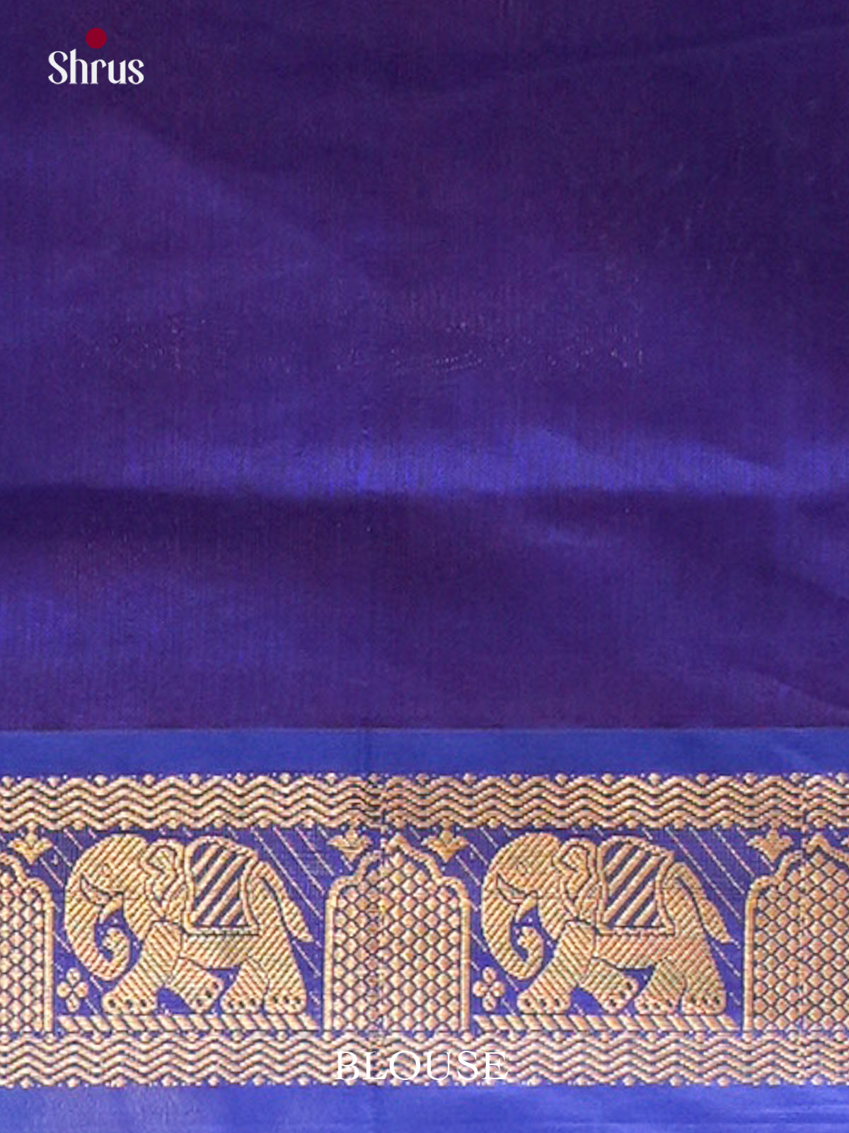 Dual Tone [Color] Halfpure Silk Cotton Saree with Brocade | Royal Blue Contrast Border
