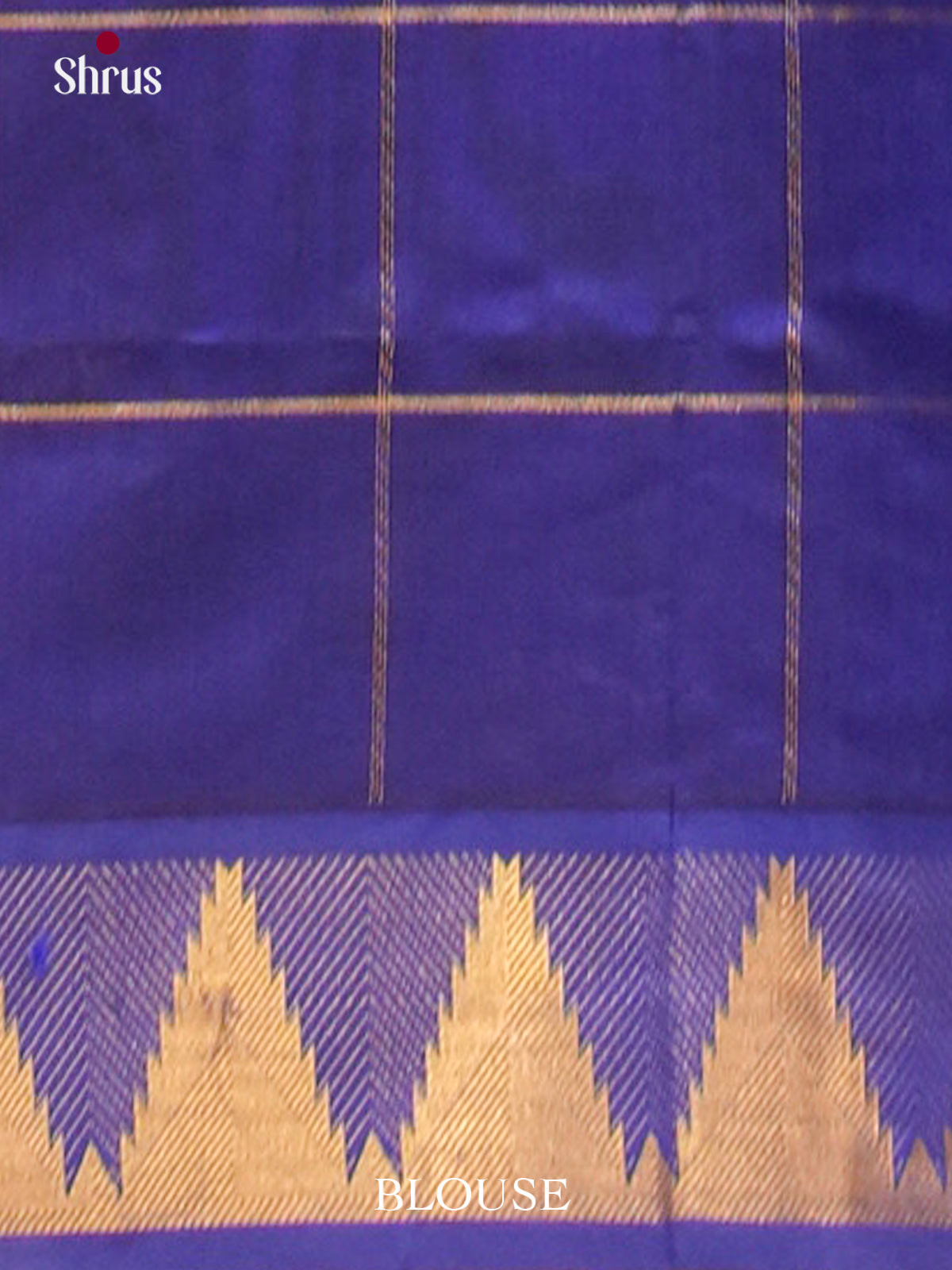 Dark Brown Halfpure Silk Cotton Saree with Checks with Buttas and Peacock Buttas | Blue Contrast Border