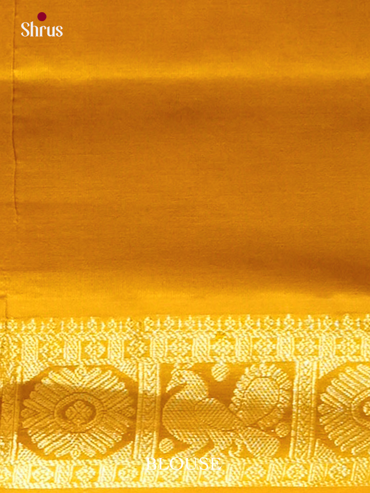 Rama Green Halfpure Silk Cotton Saree with Leaf Buttas | Mustard Contrast Border