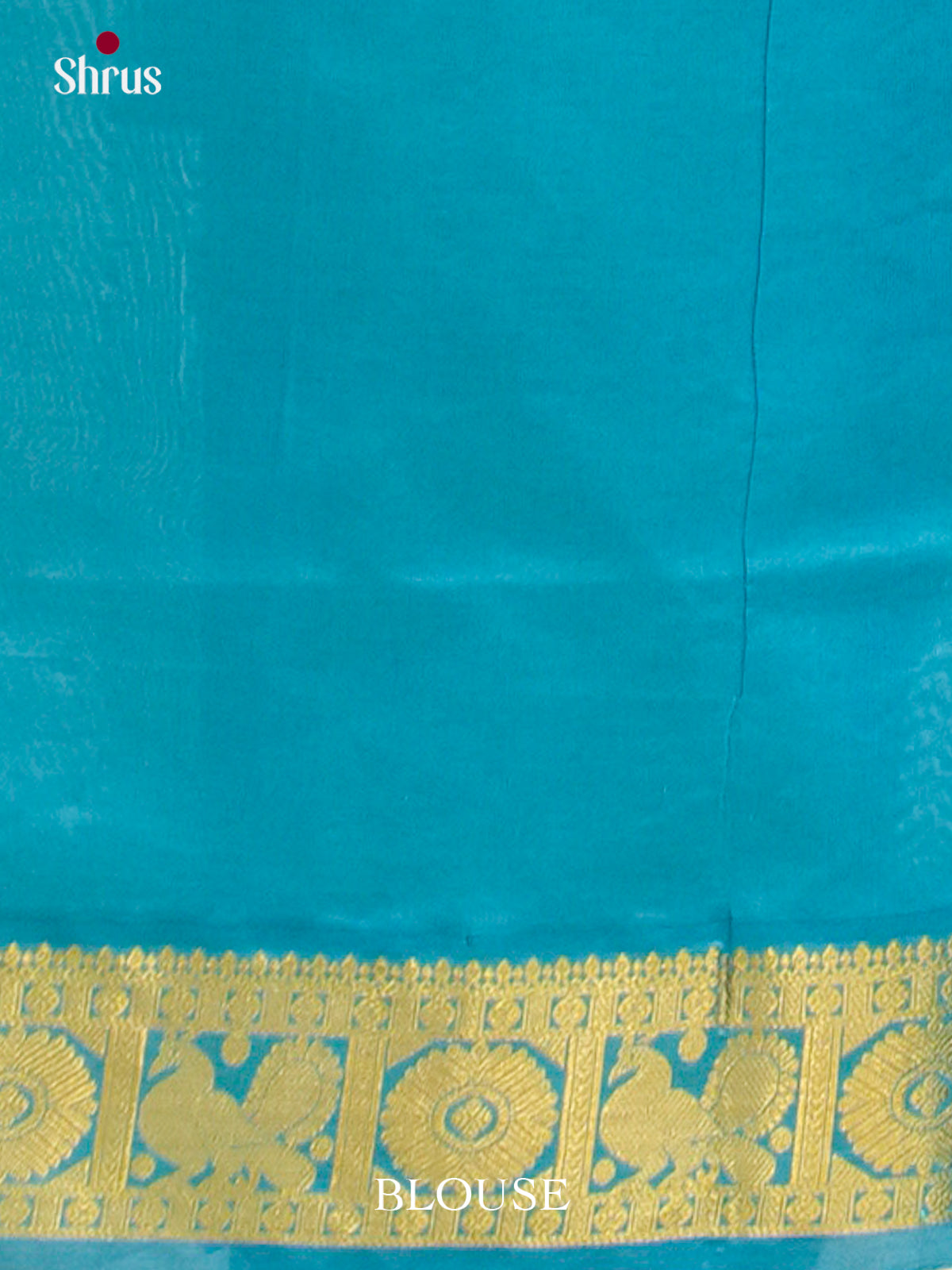 Pink Halfpure Silk Cotton Saree with Leaf Buttas | Sky Blue Contrast Border - Shop on Shrus.com