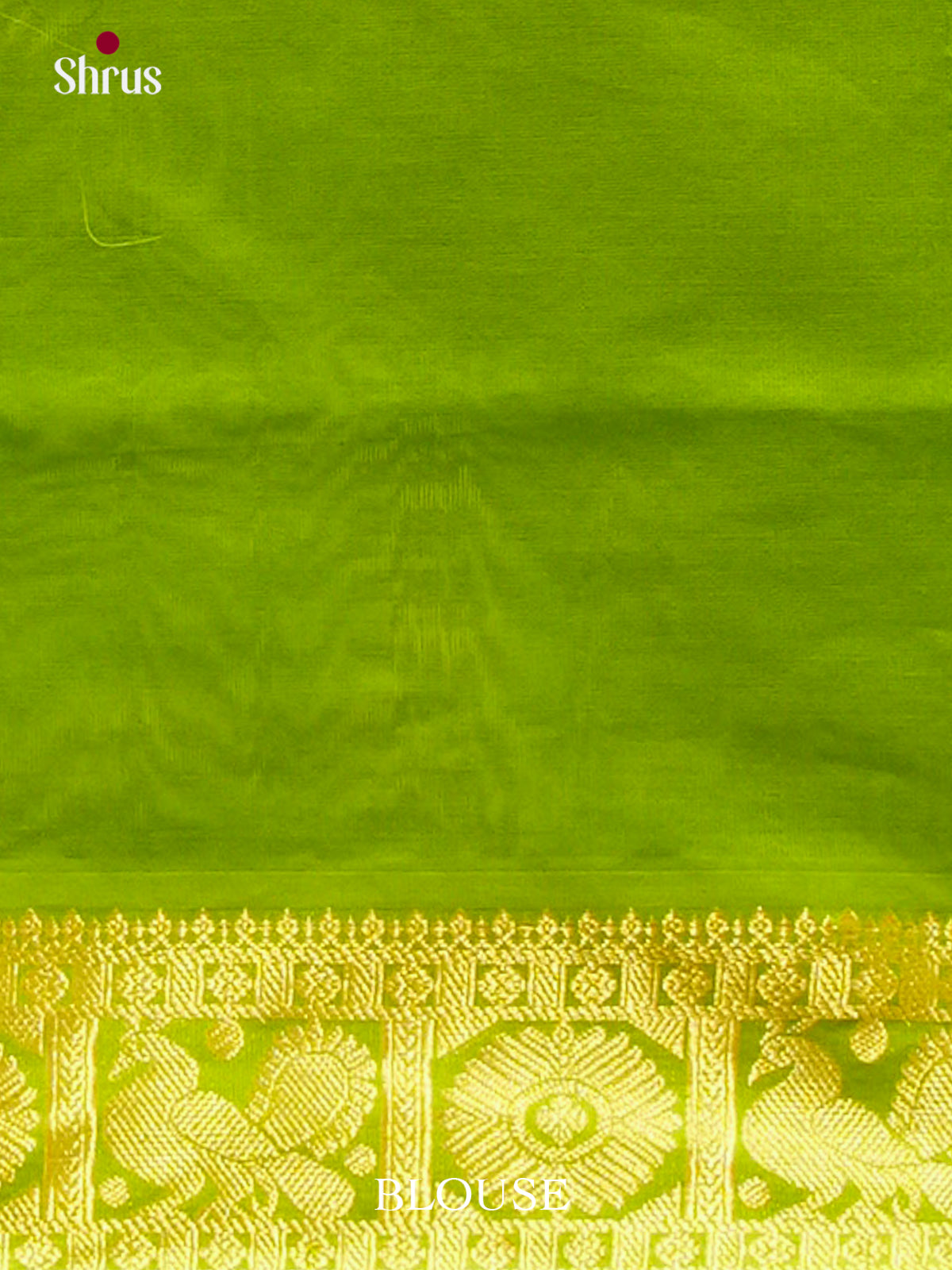 Blue Halfpure Silk Cotton Saree with Leaf Buttas | Green Contrast Border