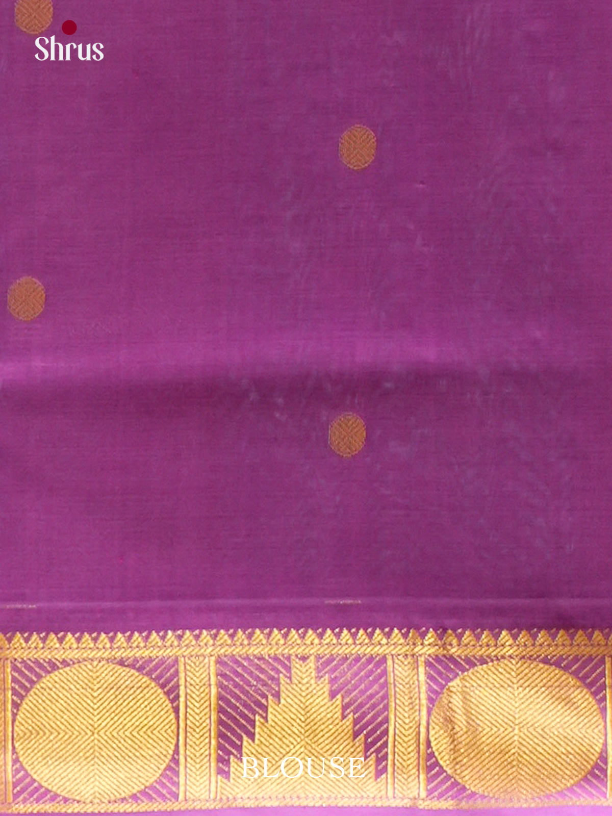 Turquoise Silk Cotton Saree with Coin Buttas | Magenta Contrast Border