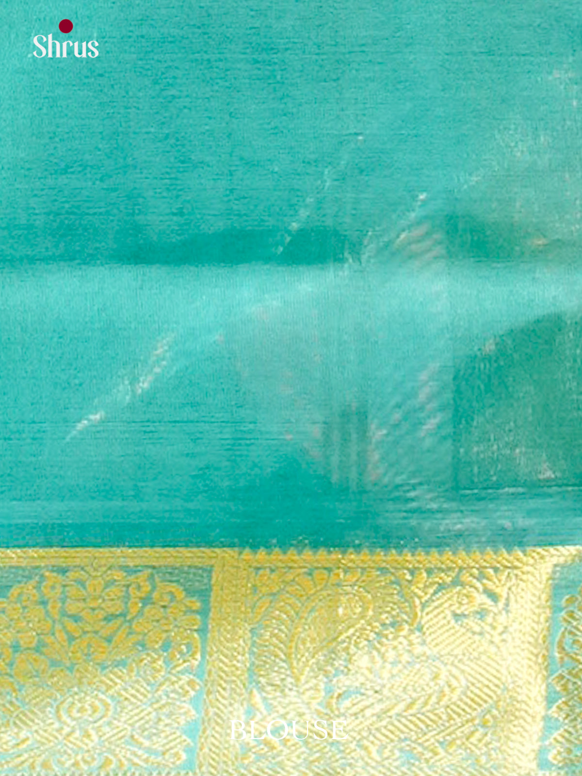 Royal Blue Silk Cotton Saree with Mango / Paisley Buttas | Teal Blue Non Korvai Small Border - Shop on Shrus.com