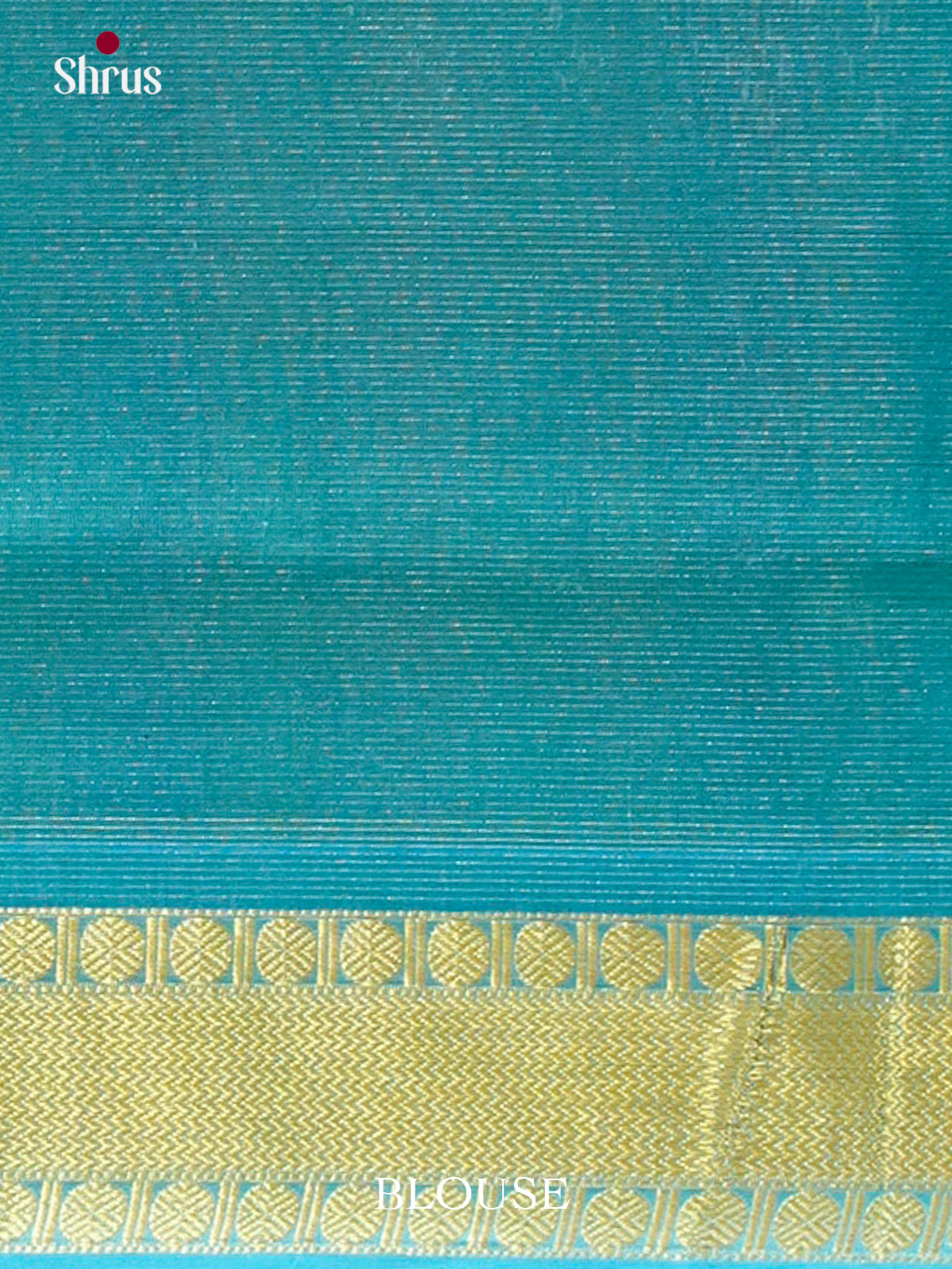 Royal Blue Silk Cotton Saree with Lines and Vaira Oosi | Teal Green Contrast Border