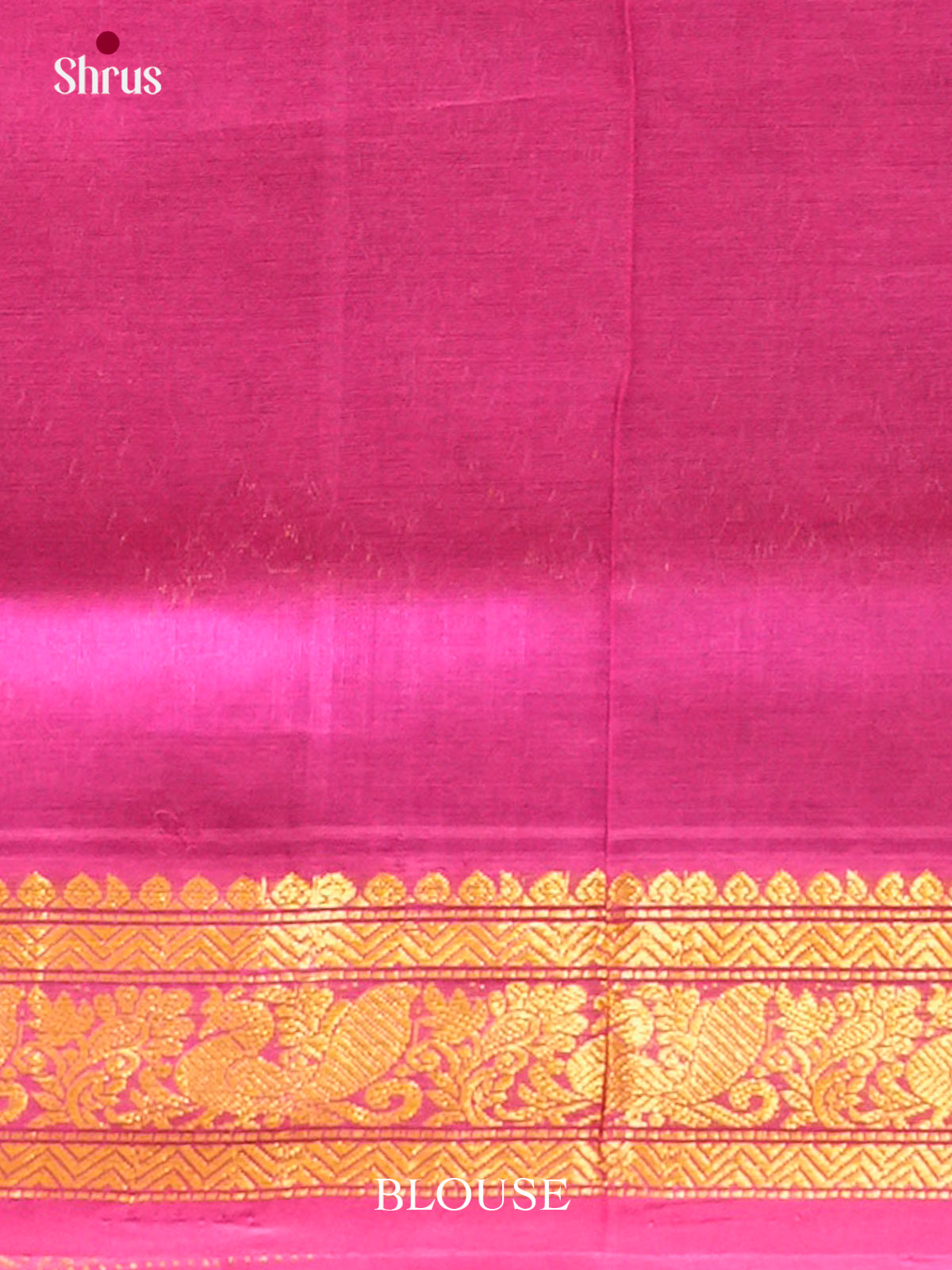 Bottle Green Silk Cotton Saree with Checks and Thousand Buttas | Rani Pink Contrast Border