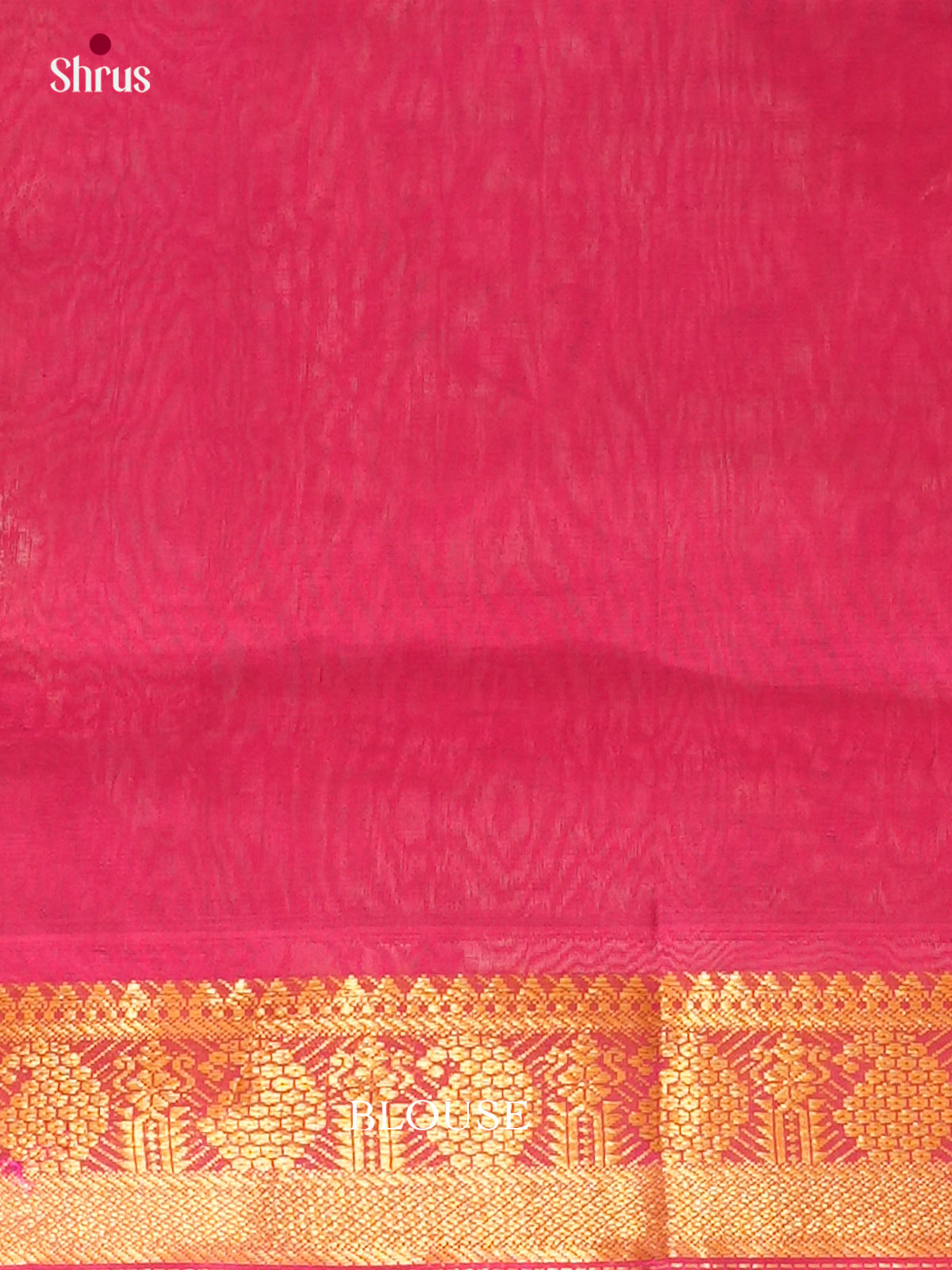 Blue Silk Cotton Saree with Checks with Buttas and Peacock Buttas | Pink Contrast Border