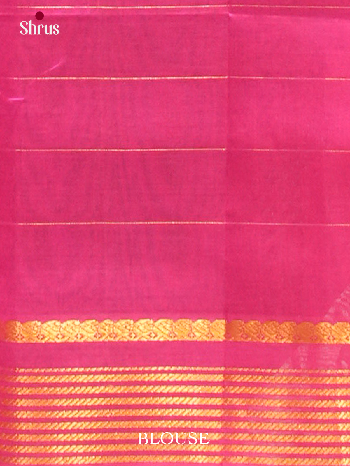 Royal Blue Silk Cotton Saree with Mango / Paisley Buttas | Pink Contrast Border - Shop on Shrus.com