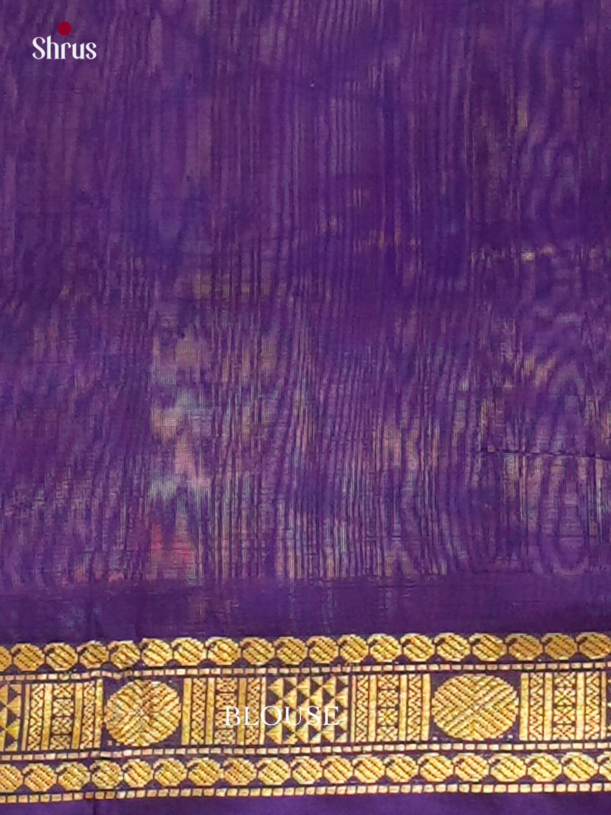 Sky Blue Silk Cotton Saree with Stripes | Violet Contrast Border