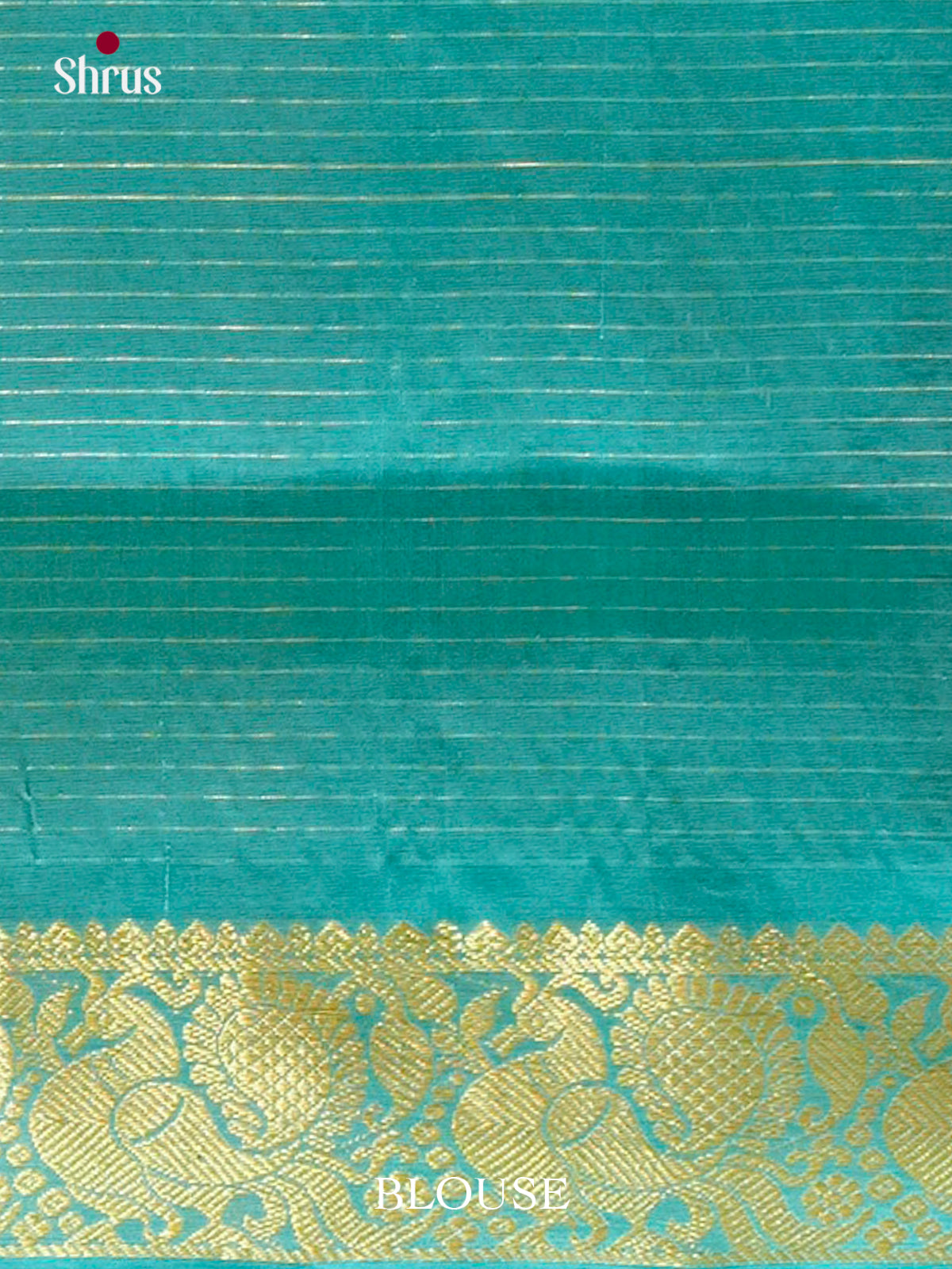 Dark Green Silk Cotton Saree with Checks | Turquoise Contrast Border — EFS29364