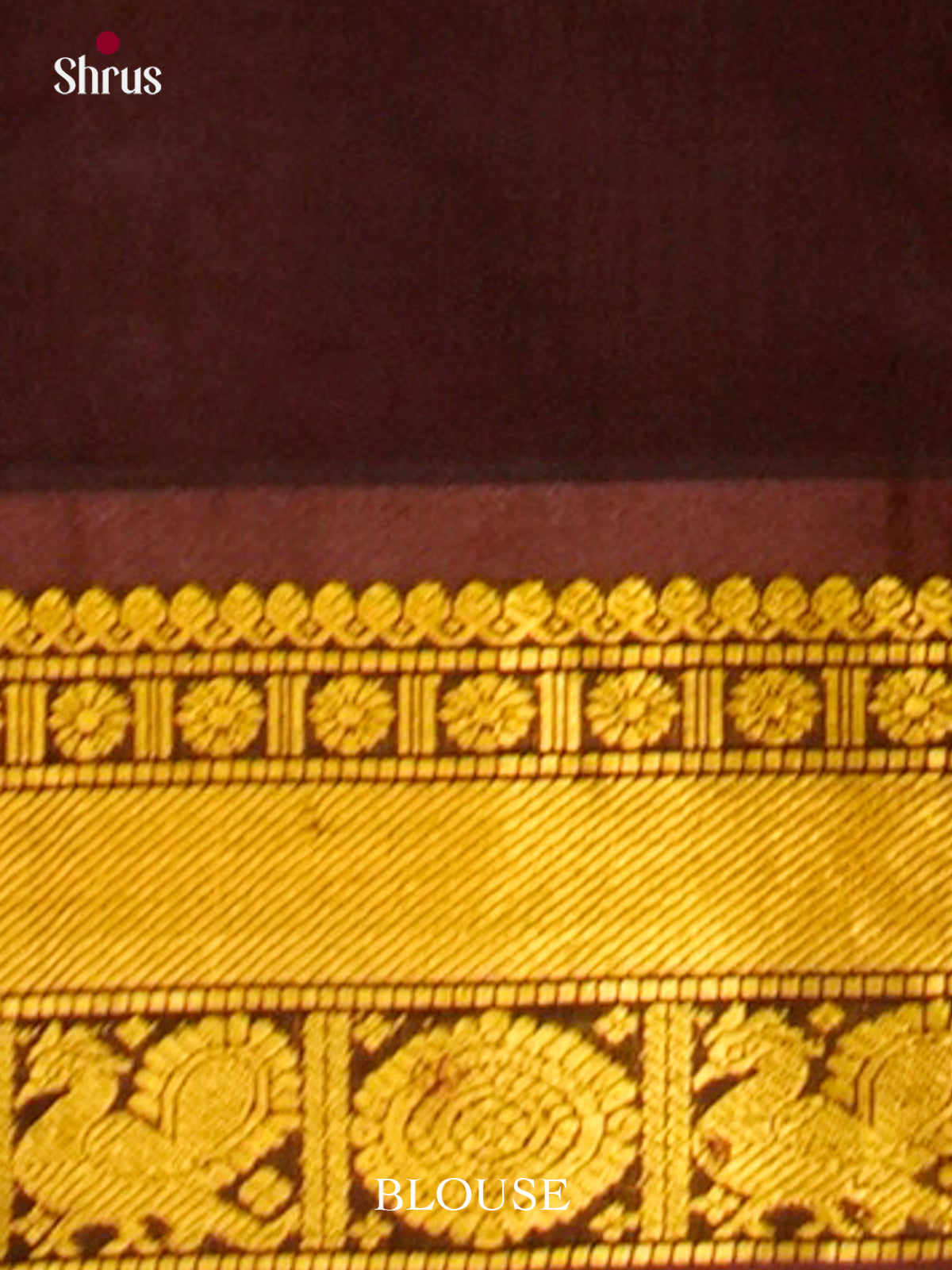 Red Silk Cotton Saree with Checks with Buttas and Peacock Buttas | Brown Contrast Border - Shop on Shrus.com