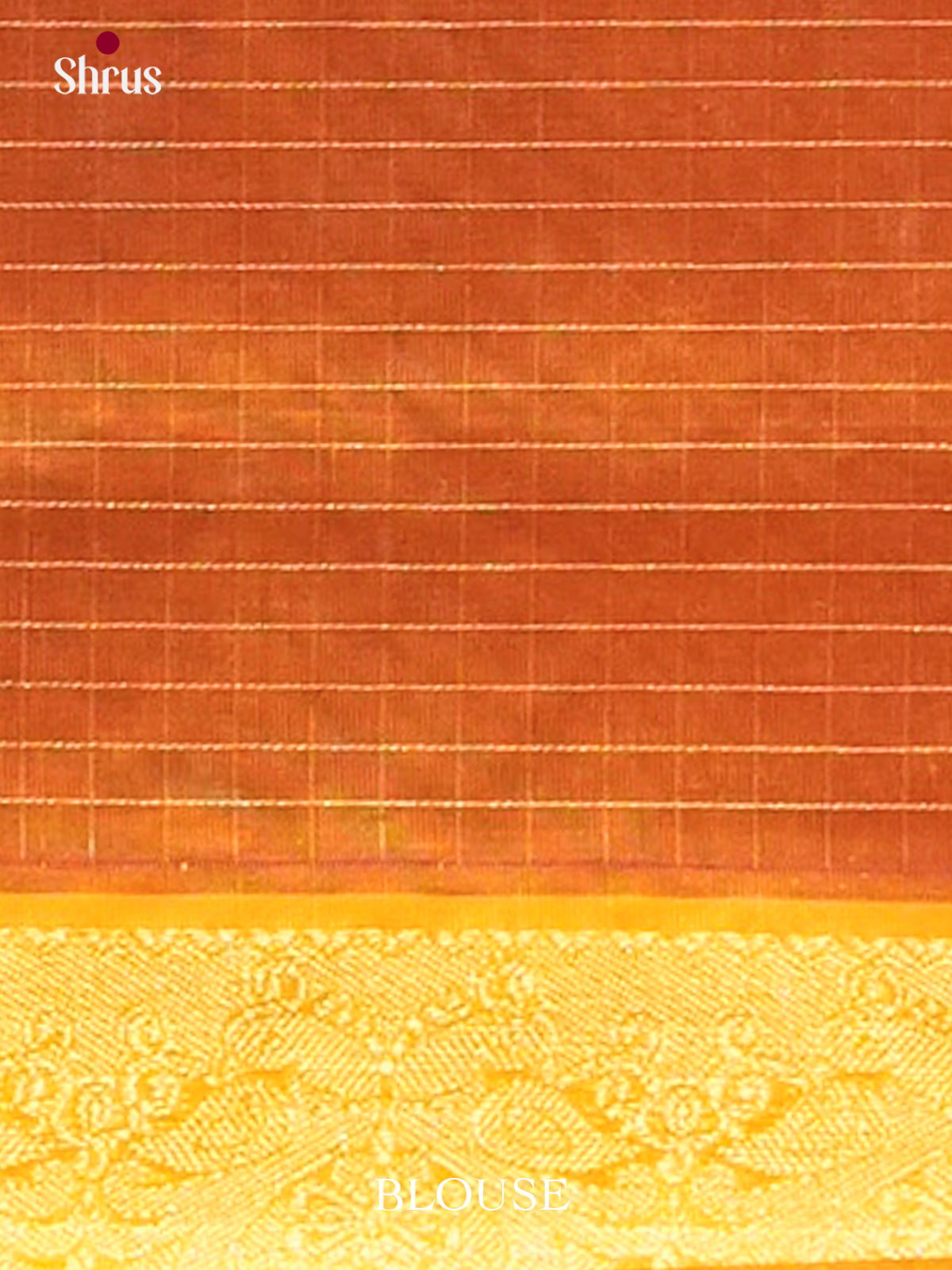 Violet Silk Cotton Saree with Checks and Thousand Buttas | Mustard Contrast Border