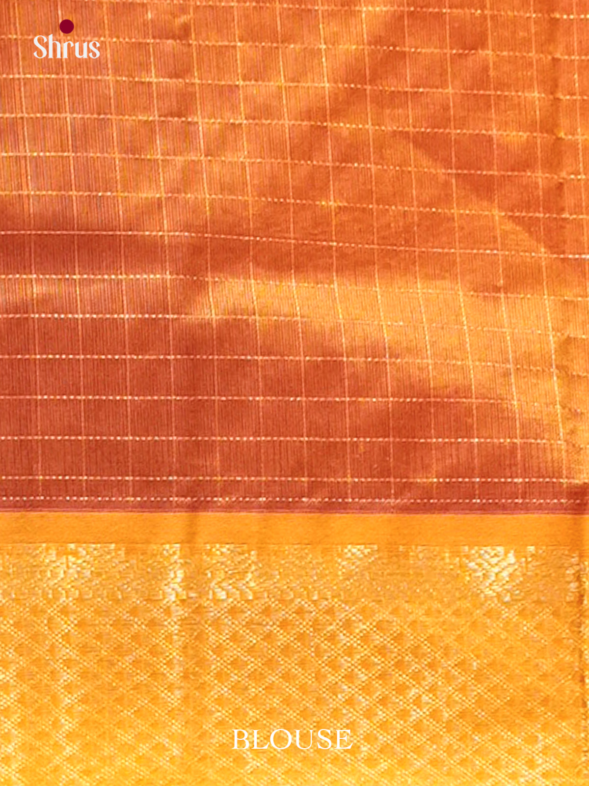 Dual Tone [Color] Silk Cotton Saree with Checks | Mustard Contrast Border
