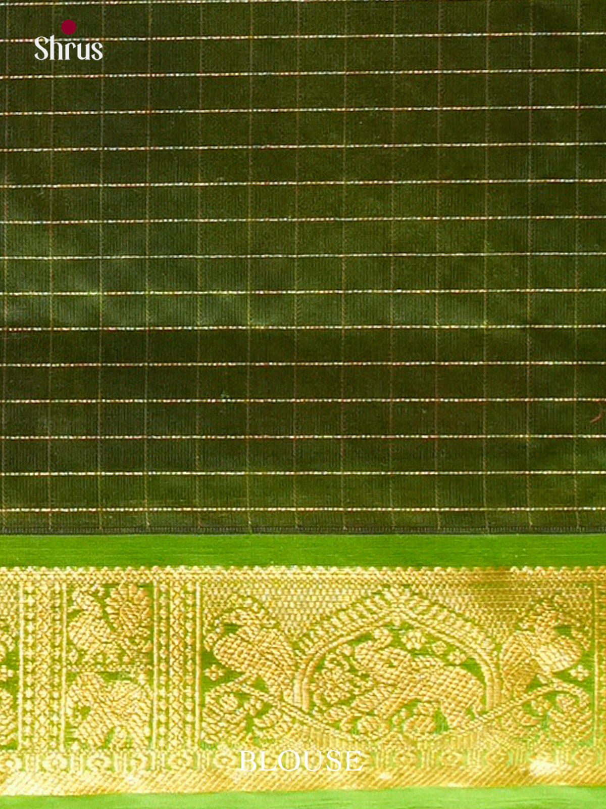 Violet Silk Cotton Saree with Checks | Green Contrast Border