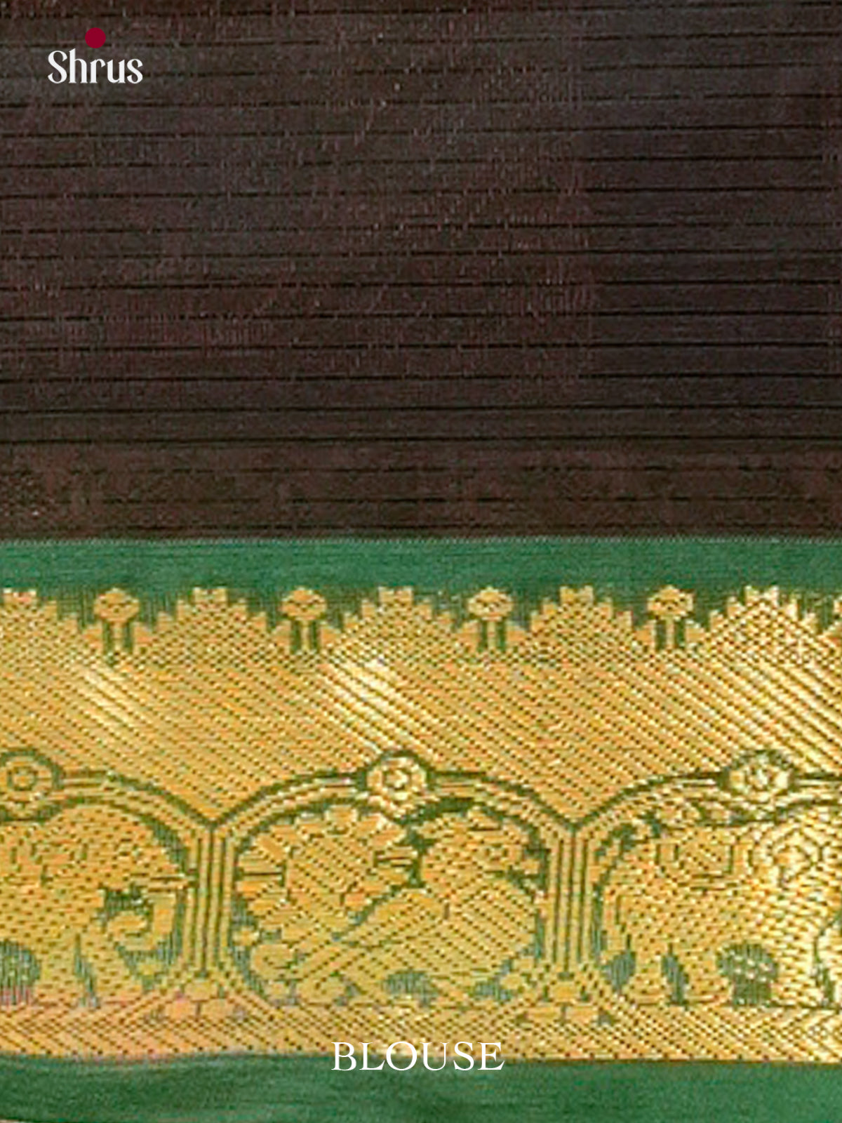 Dual Tone [Color] Silk Cotton Saree with Lines and Vaira oosi | Bottle Green Contrast Border