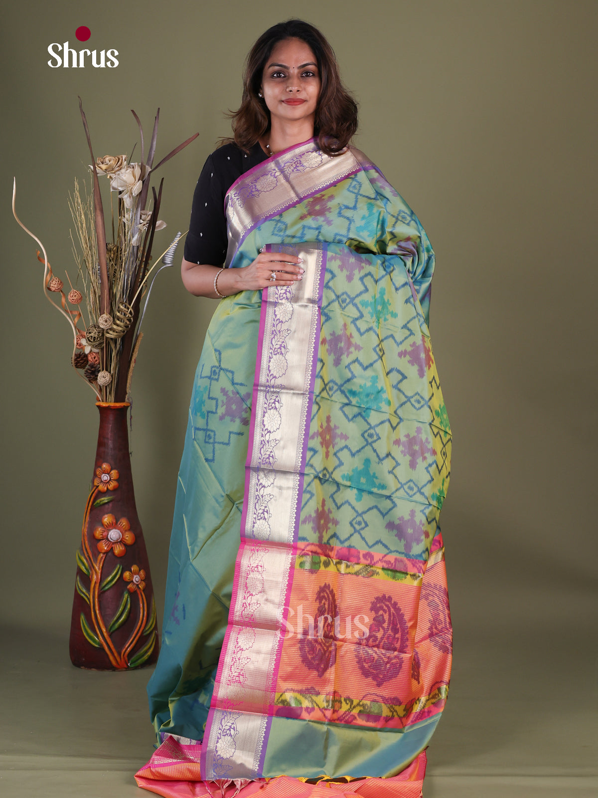 Semi Pochampally Saree - EFS30213