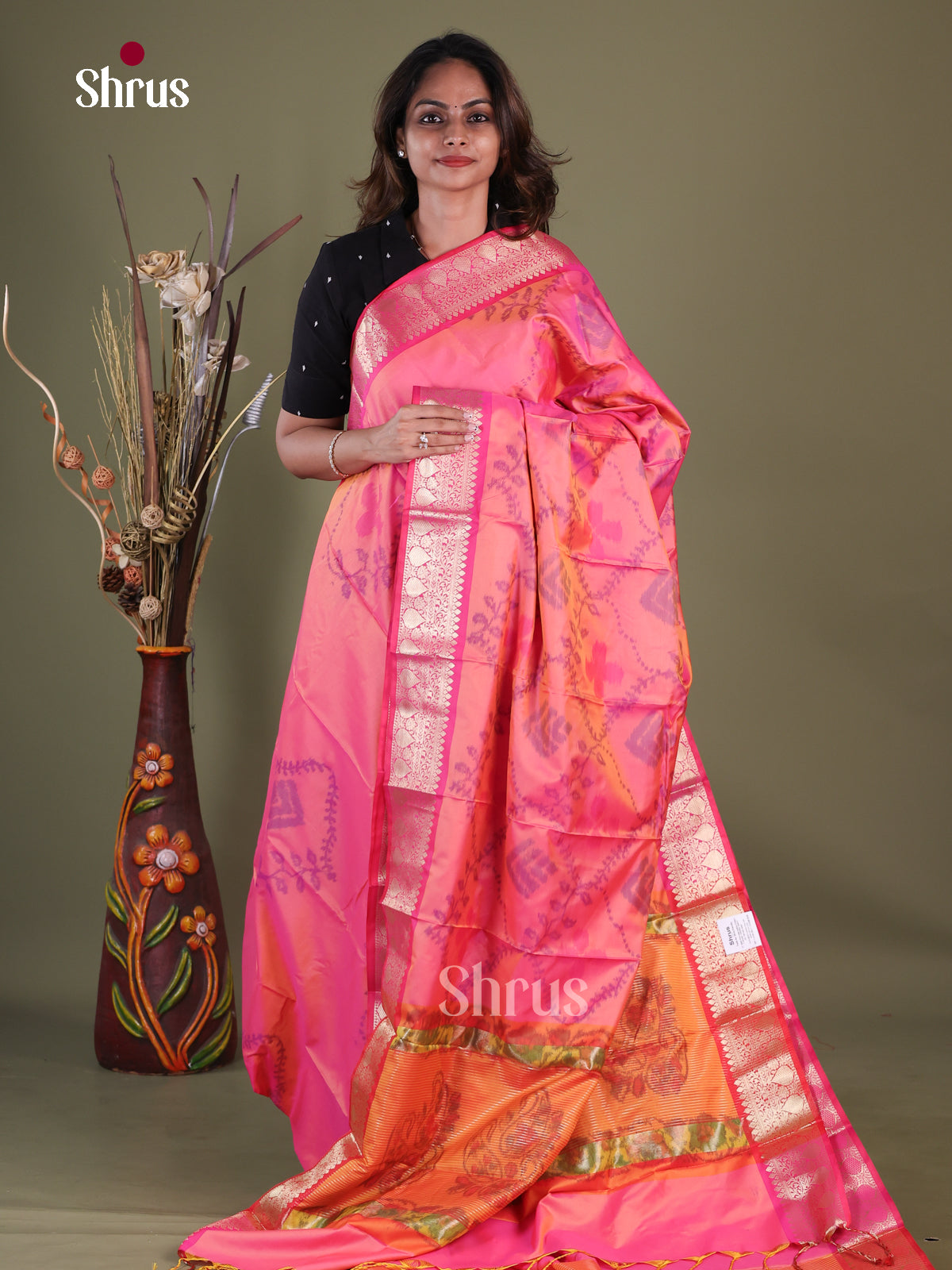 Semi Pochampally Saree - EFS30243