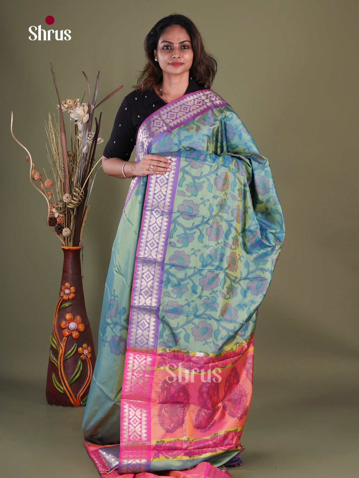 Semi Pochampally Saree - EFS30264