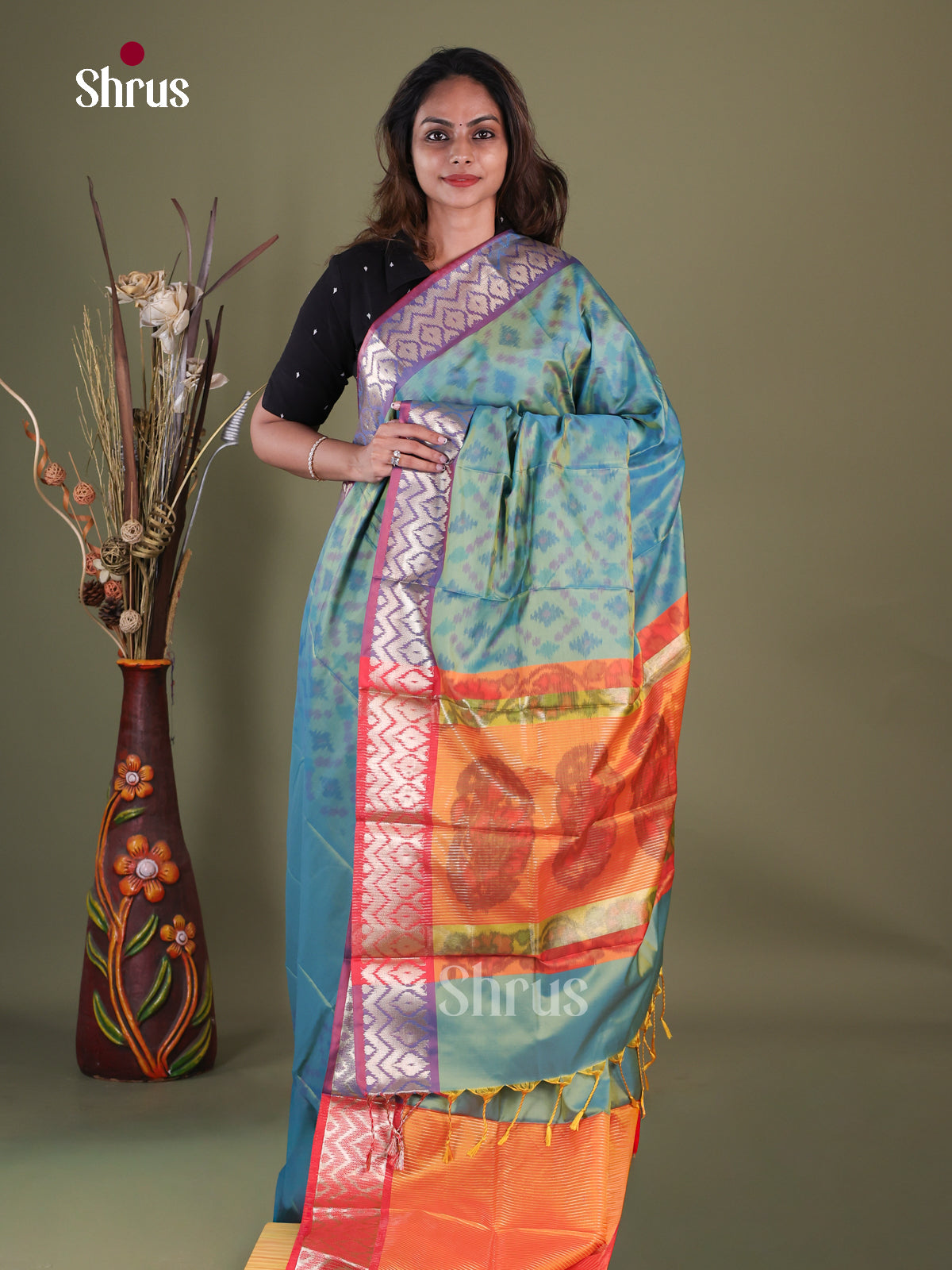 Semi Pochampally Saree - EFS30270