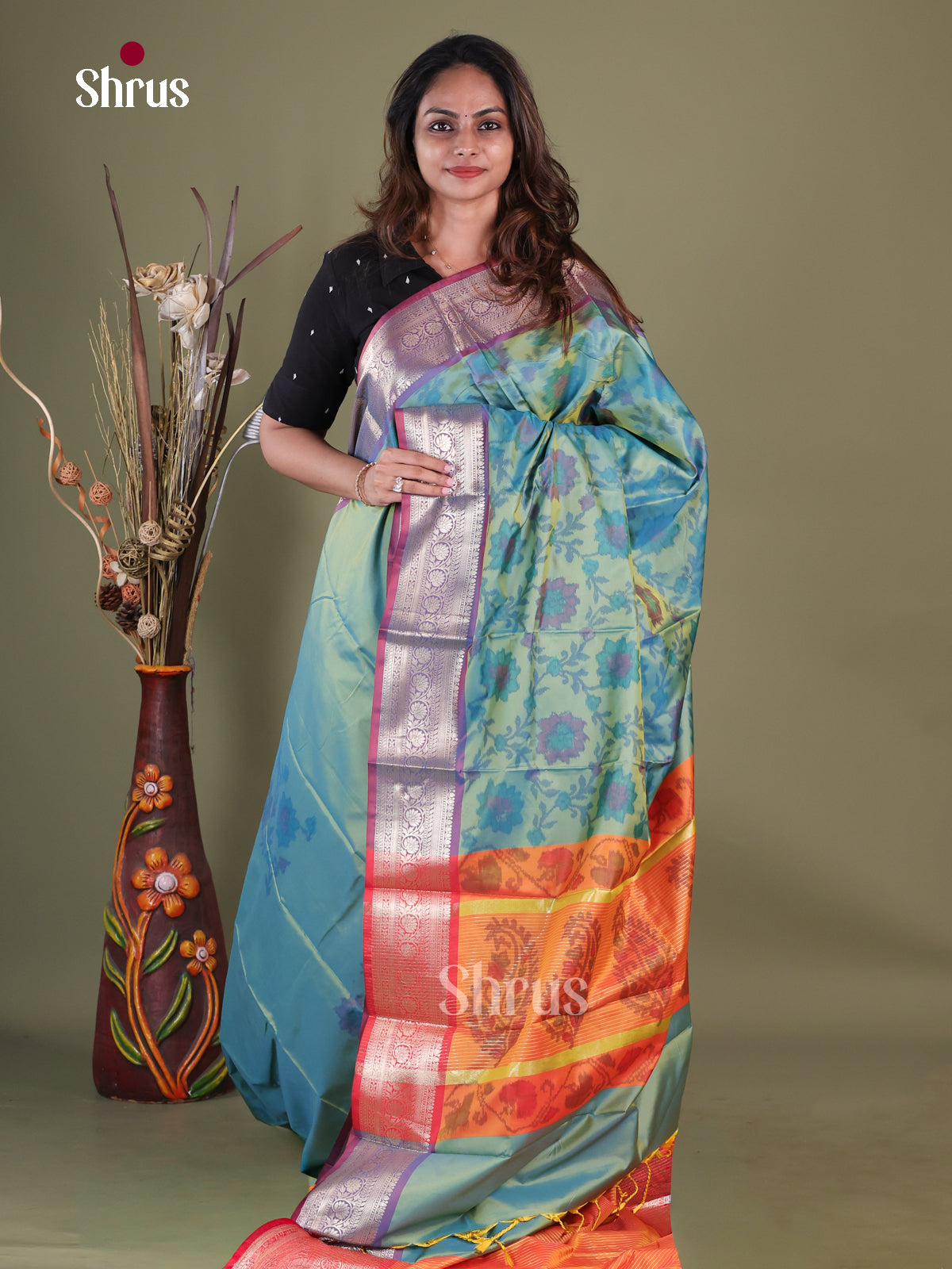 Semi Pochampally Saree - EFS30271