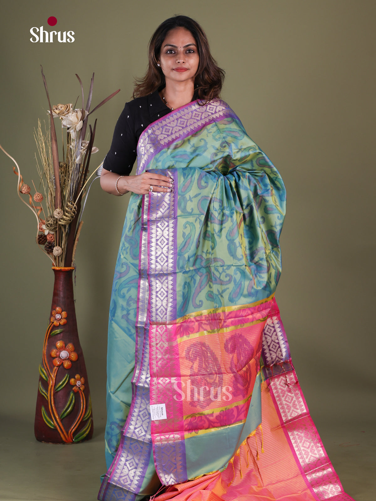 Semi Pochampally Saree - EFS30276