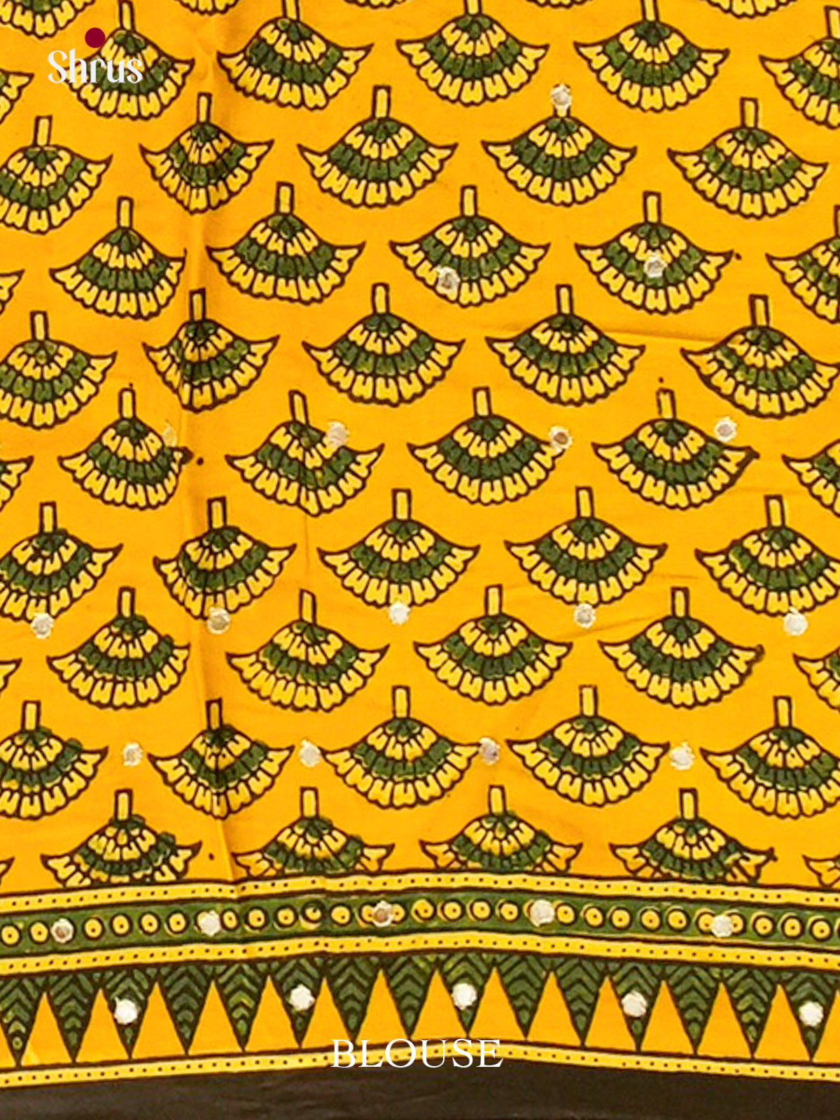 Lemon Yellow Modal Silk Saree — Ajrakh Hand Block Print - Shop on Shrus.com