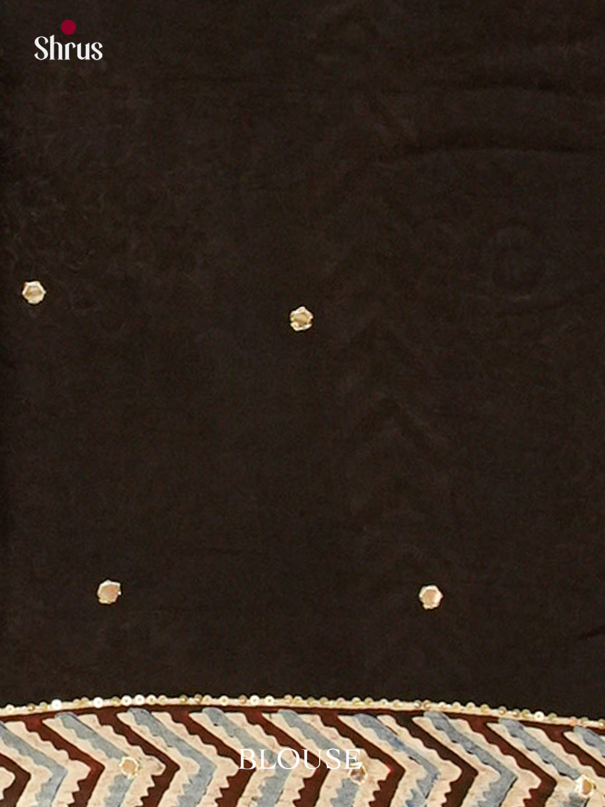 Black Modal Silk Saree — Ajrakh Hand Block Print — EGS01058 - Shop on Shrus.com