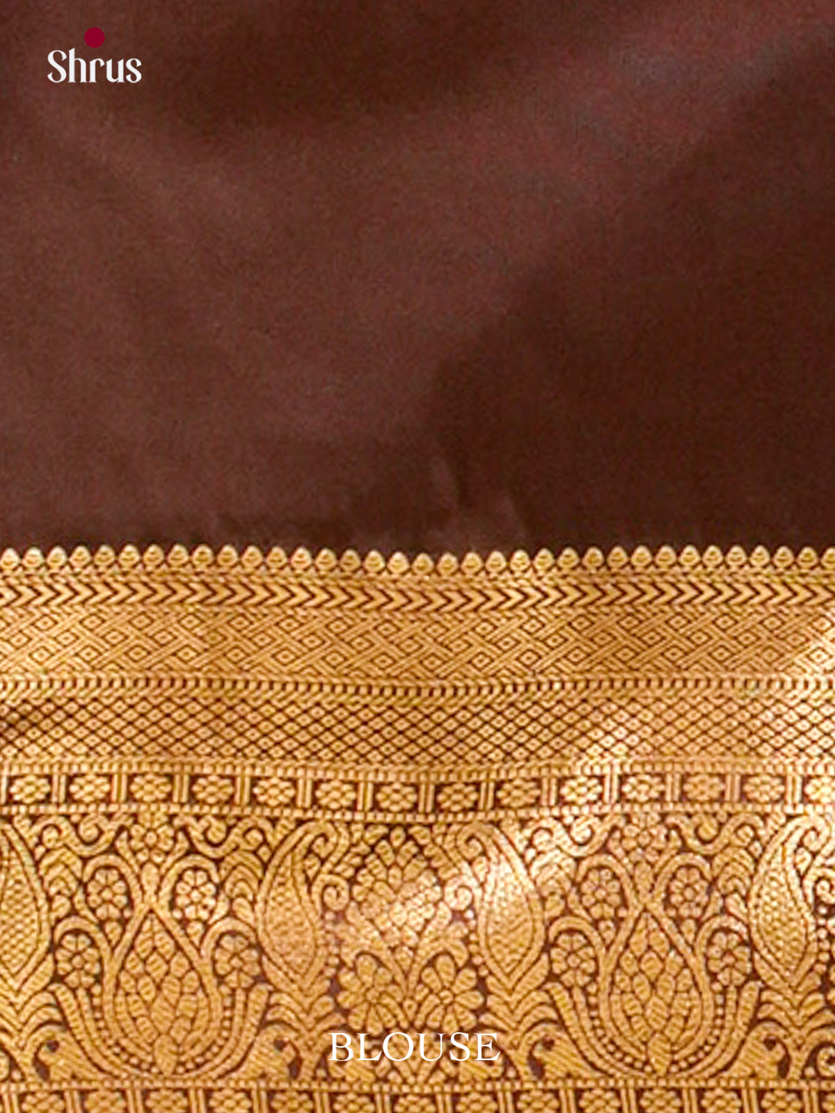 Dark Green Halfpure Kanchipuram Silk Saree with Floral Buttas | Dark Brown Contrast Border