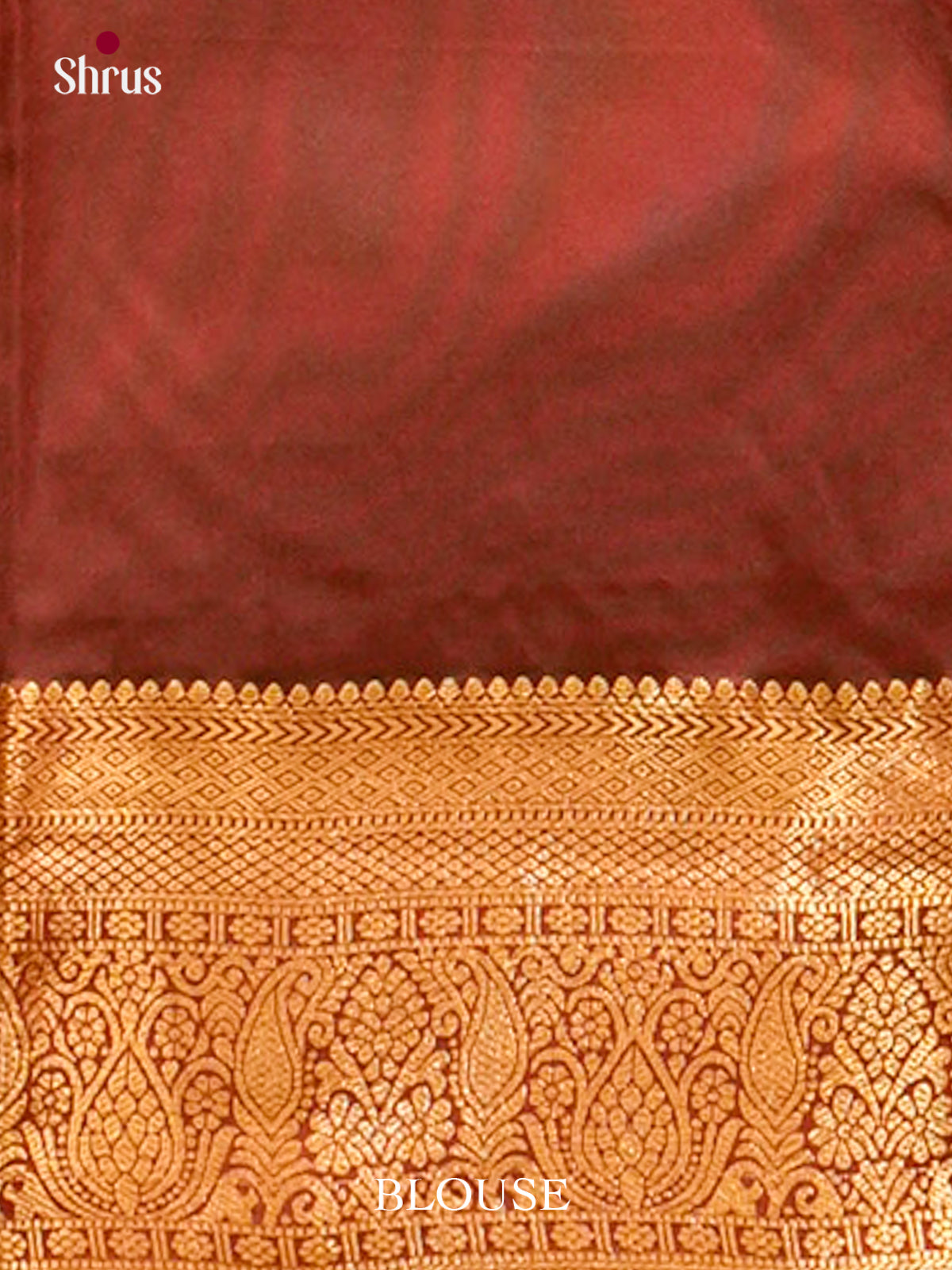 Dual Tone [Color] Halfpure Kanchipuram Silk Saree with Floral Buttas | Dark Brown Contrast Border