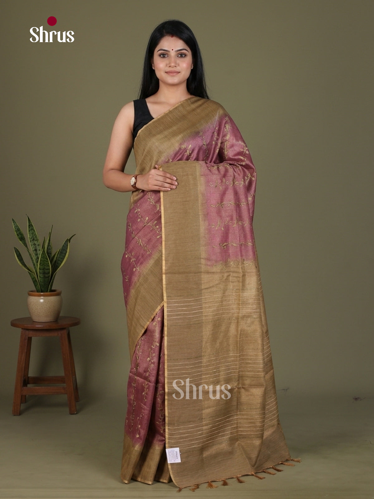 Tissue Embroidery Saree - EGS01153 - Shop on Shrus.com