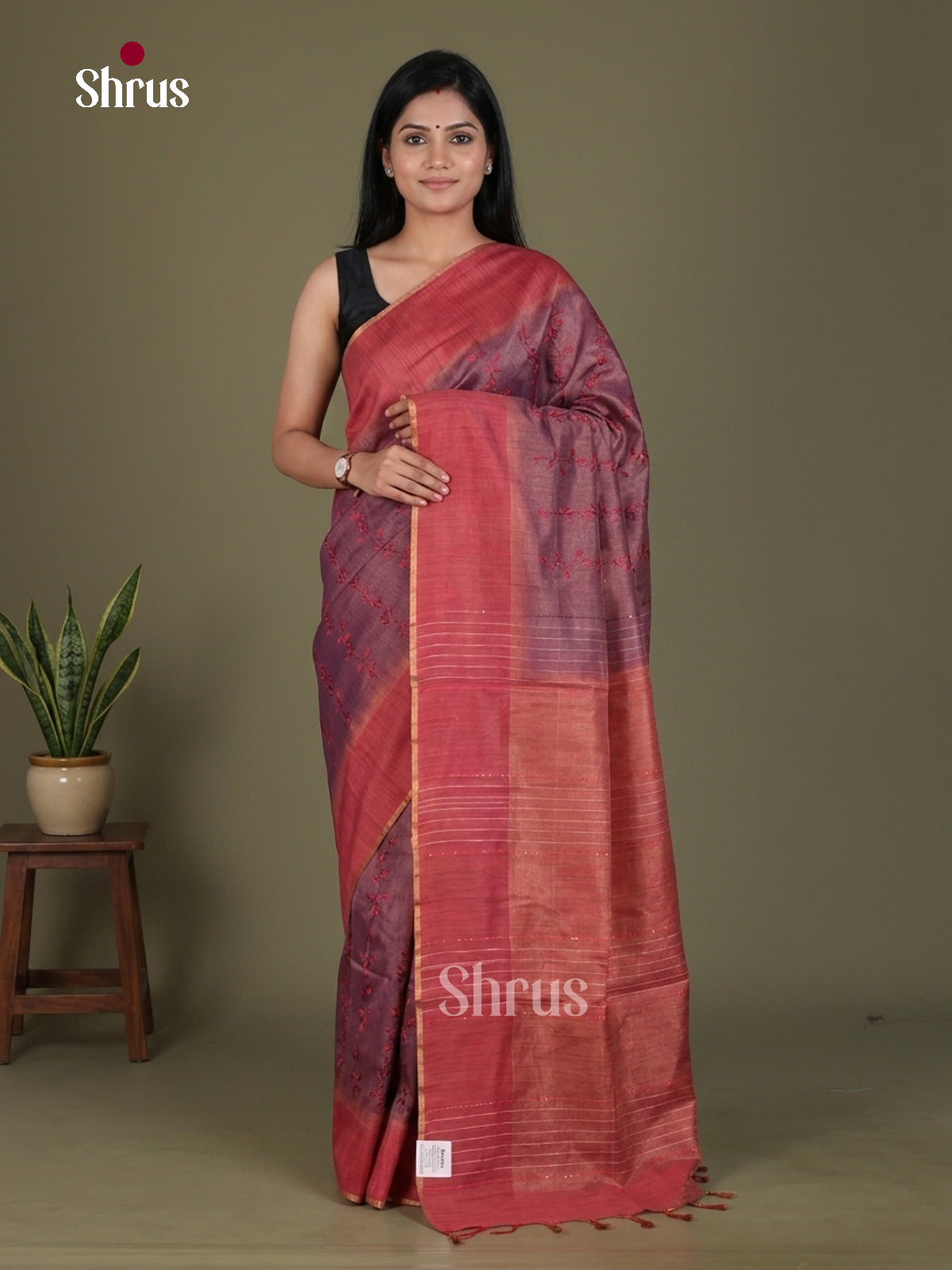 Tissue Embroidery Saree - EGS01154 - Shop on Shrus.com