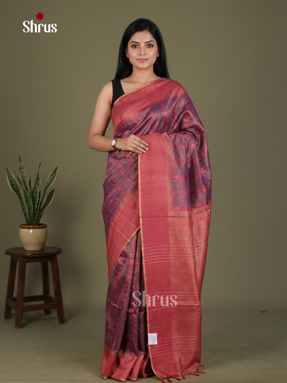 Tissue Embroidery Saree - EGS01170 - Shop on Shrus.com