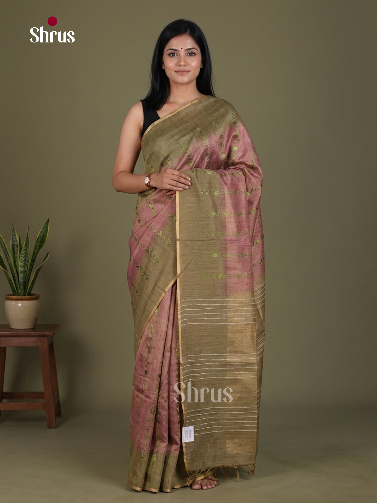 Tissue Embroidery Saree - EGS01182
