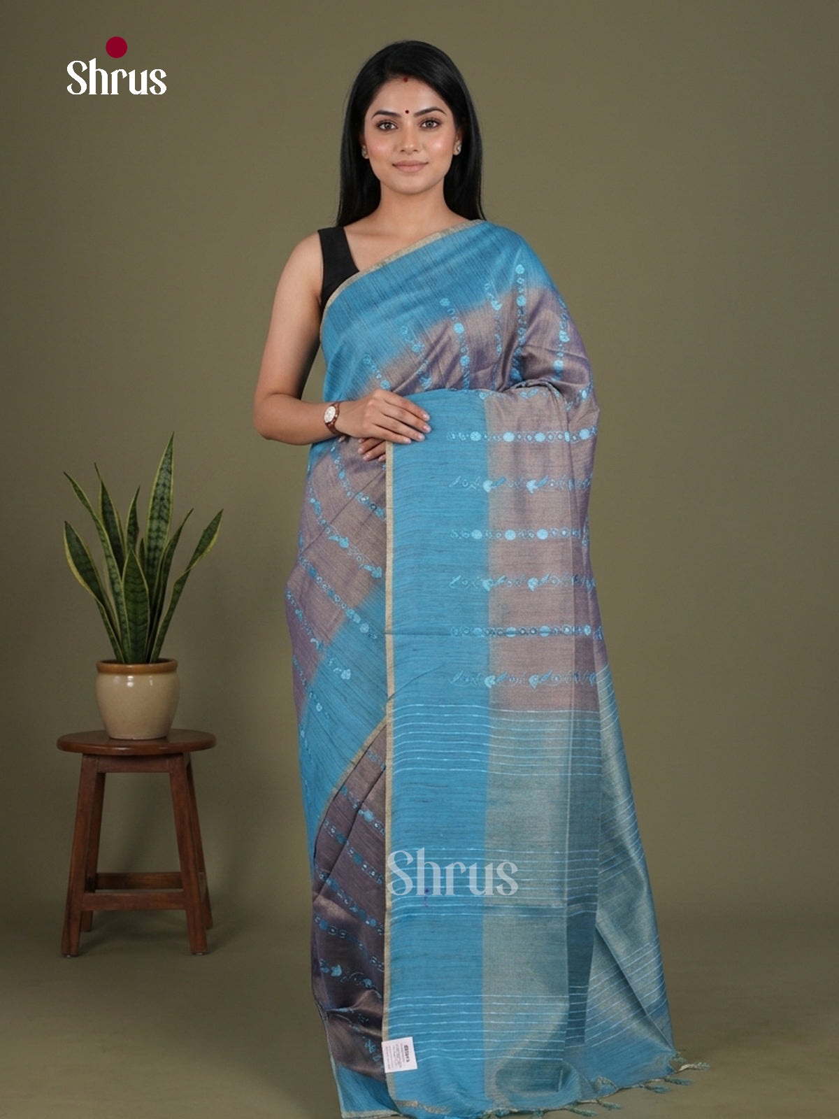 Tissue Embroidery Saree - EGS01185 - Shop on Shrus.com
