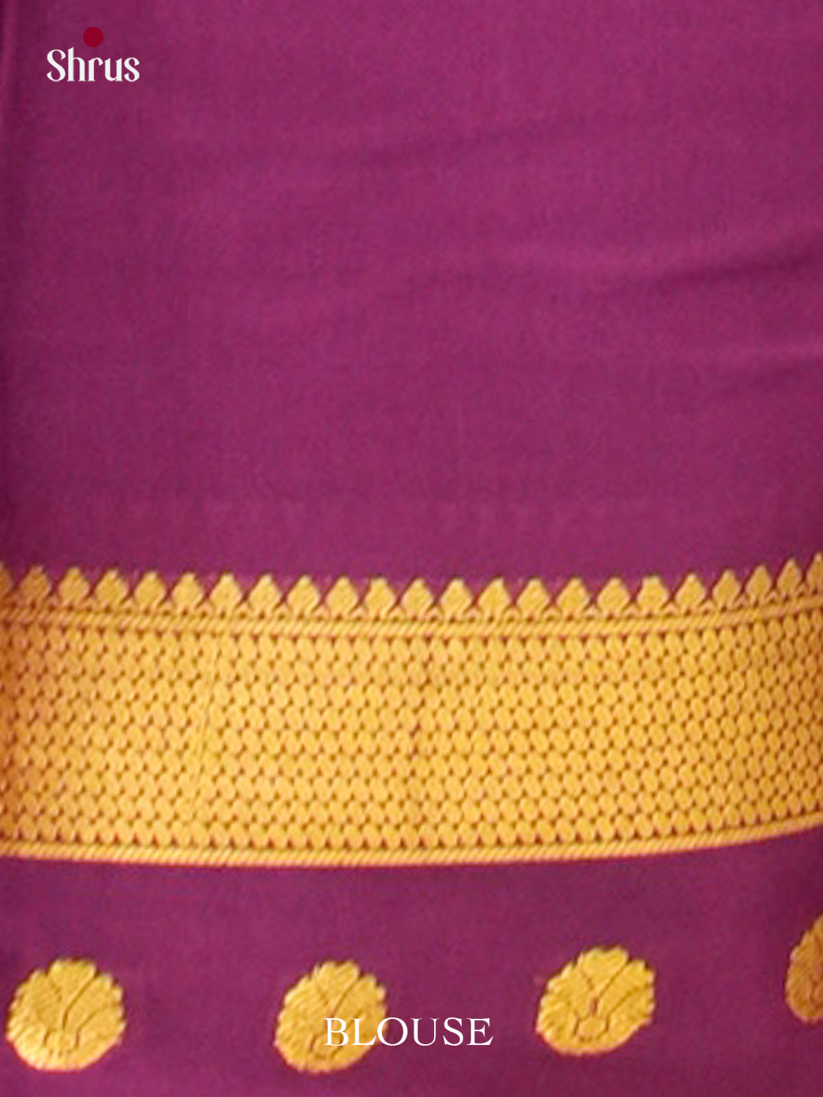 Sky Blue Mysore Silk Saree with Floral Buttas | Violet Contrast Border - Shop on Shrus.com