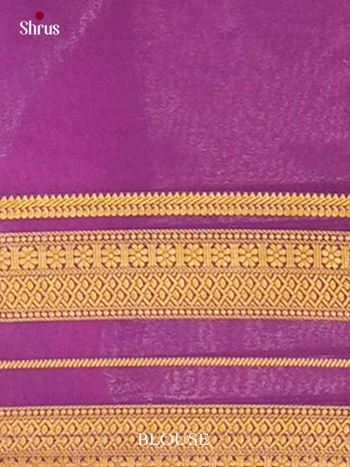 Purple Mysore Silk Saree with Floral Buttas | Violet Contrast Border