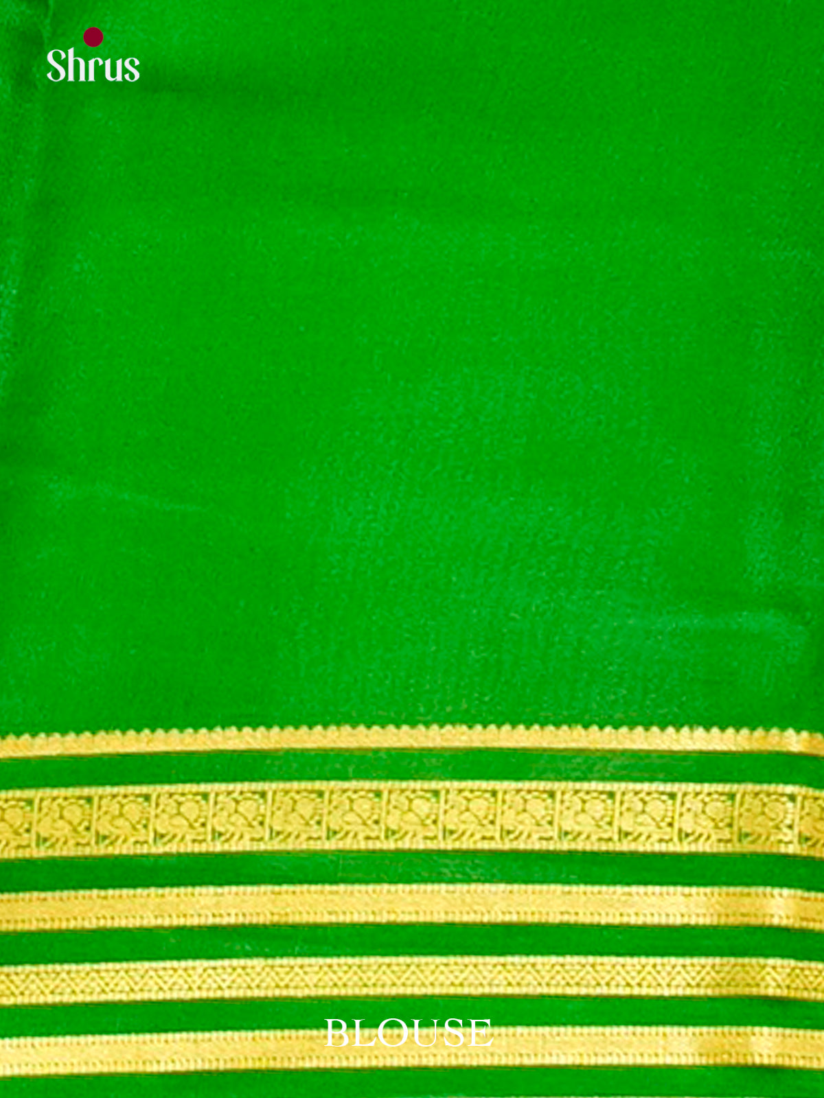 Lime Green Mysore Silk Saree with Floral Buttas | Dark Green Contrast Border