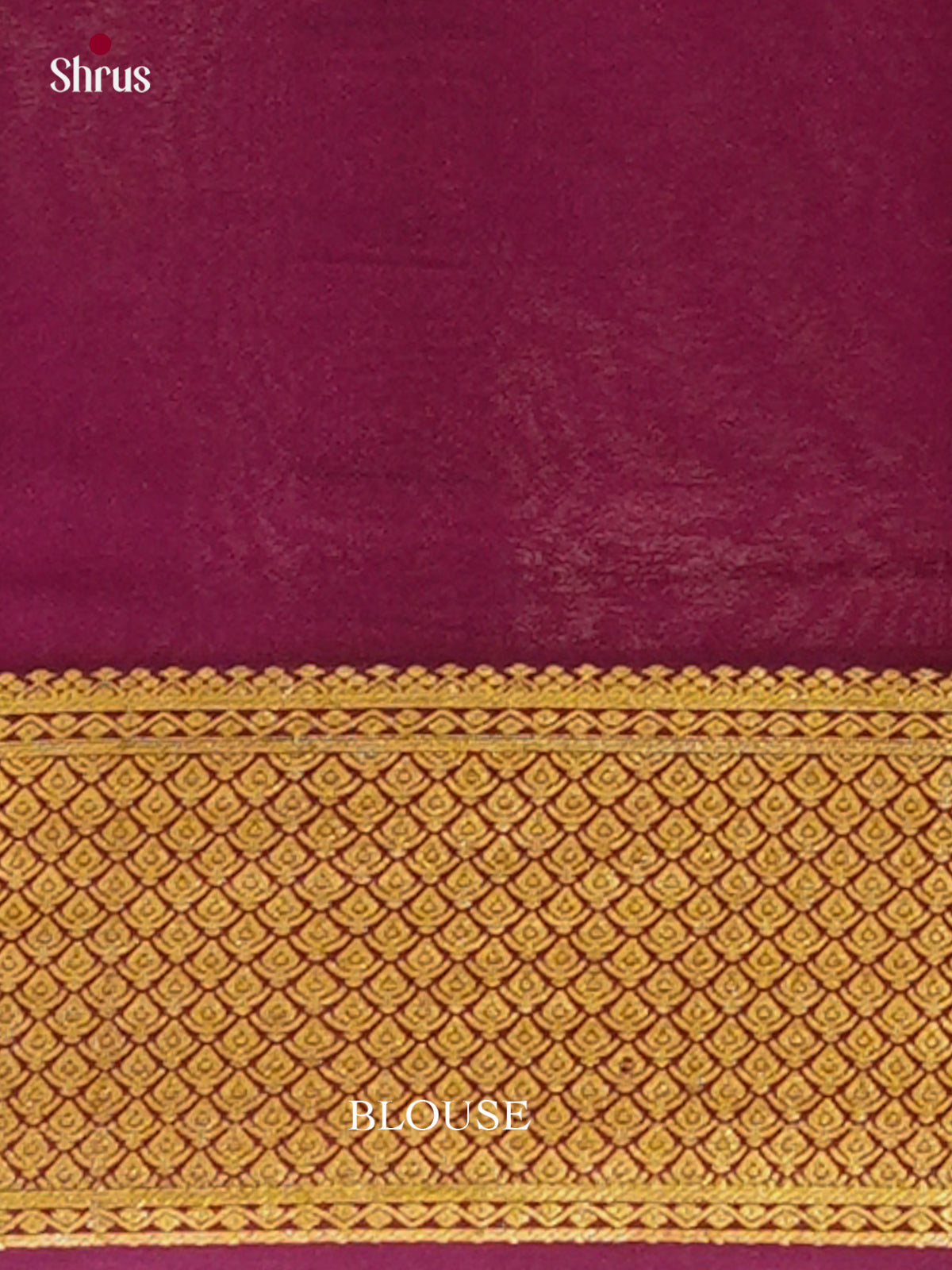 Parrot Green Mysore Silk Saree | Magenta Contrast Border — Contrast Border with Motifs