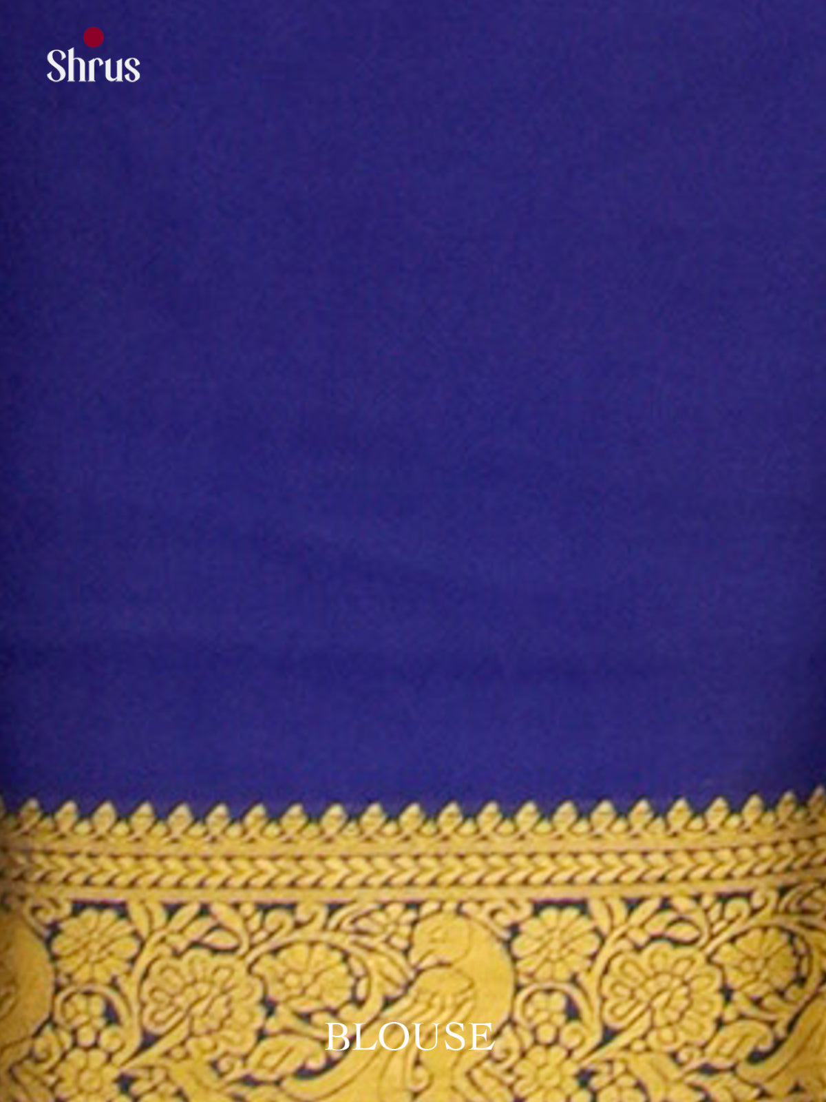 Pink Mysore Silk Saree | Blue Contrast Border - Shop on Shrus.com