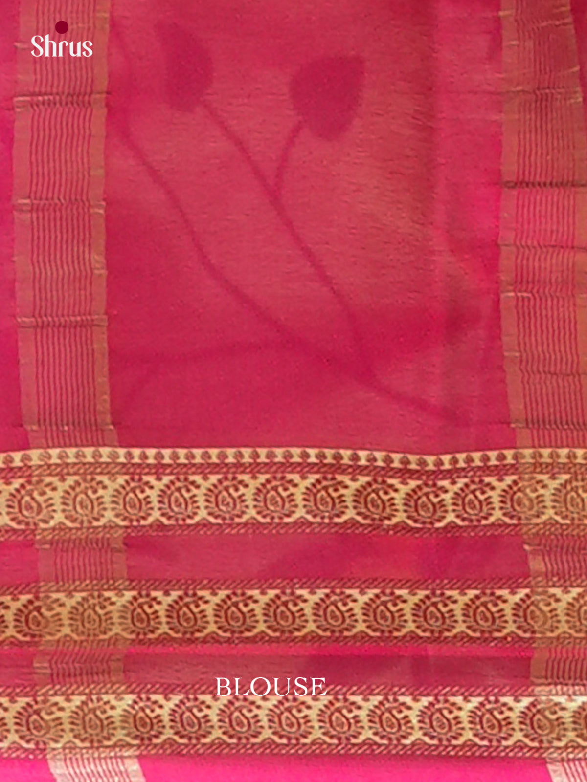 Dark Brown Mysore Silk Saree | Pink Contrast Border